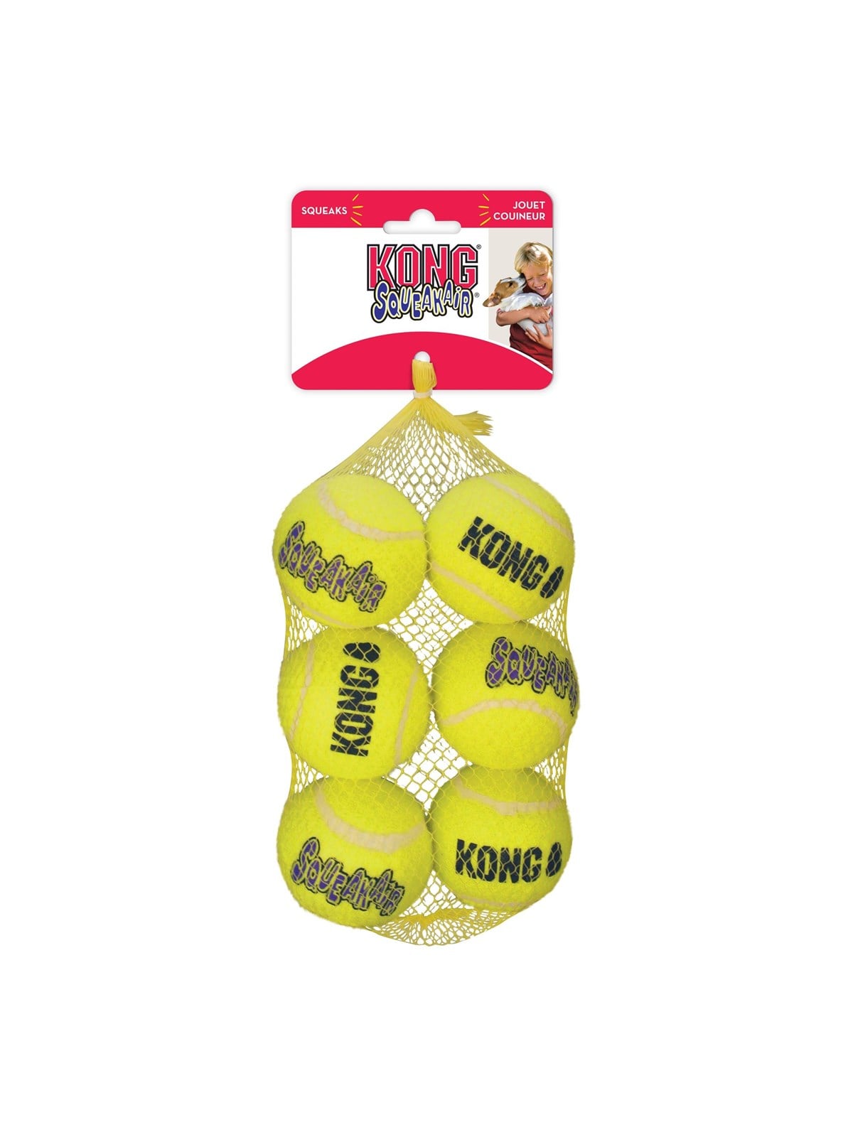 Kong Squeakair Ball M 6cm (6-pack) - Hunde - 340587