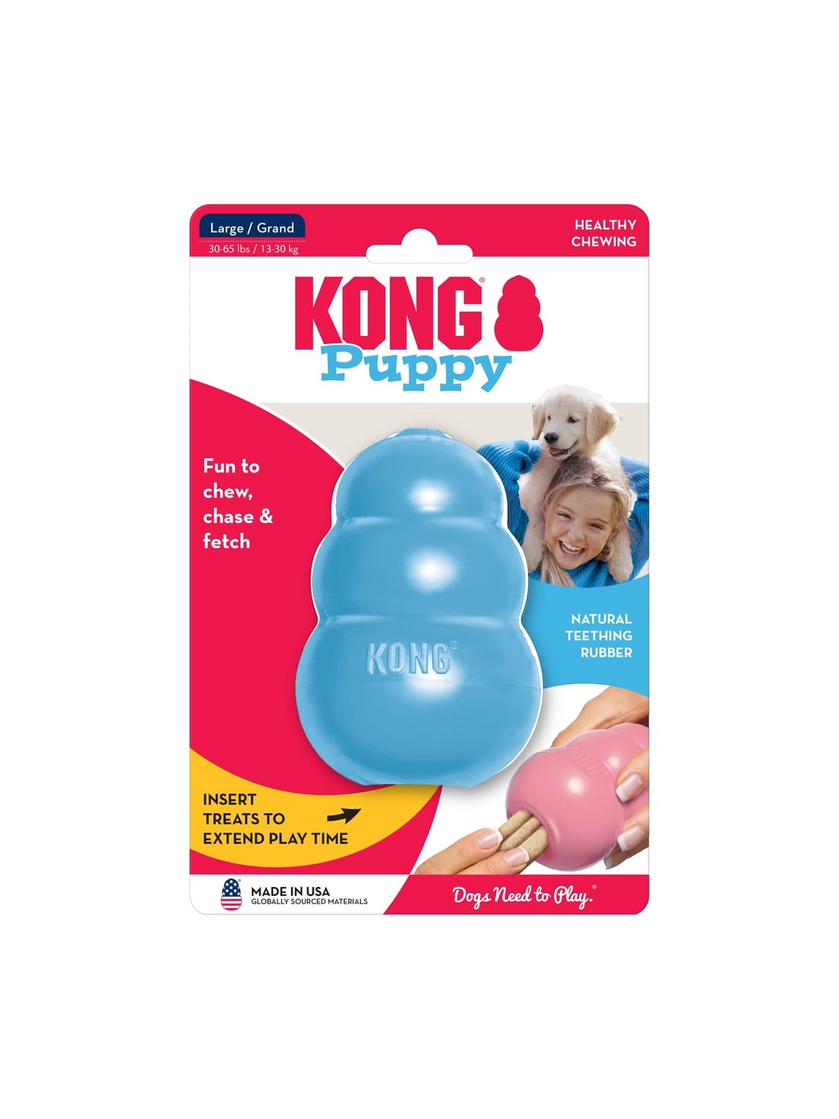 Kong Dog Toy Kong Puppy Large Assorted Colors (1-pack) - Hunde - 340702