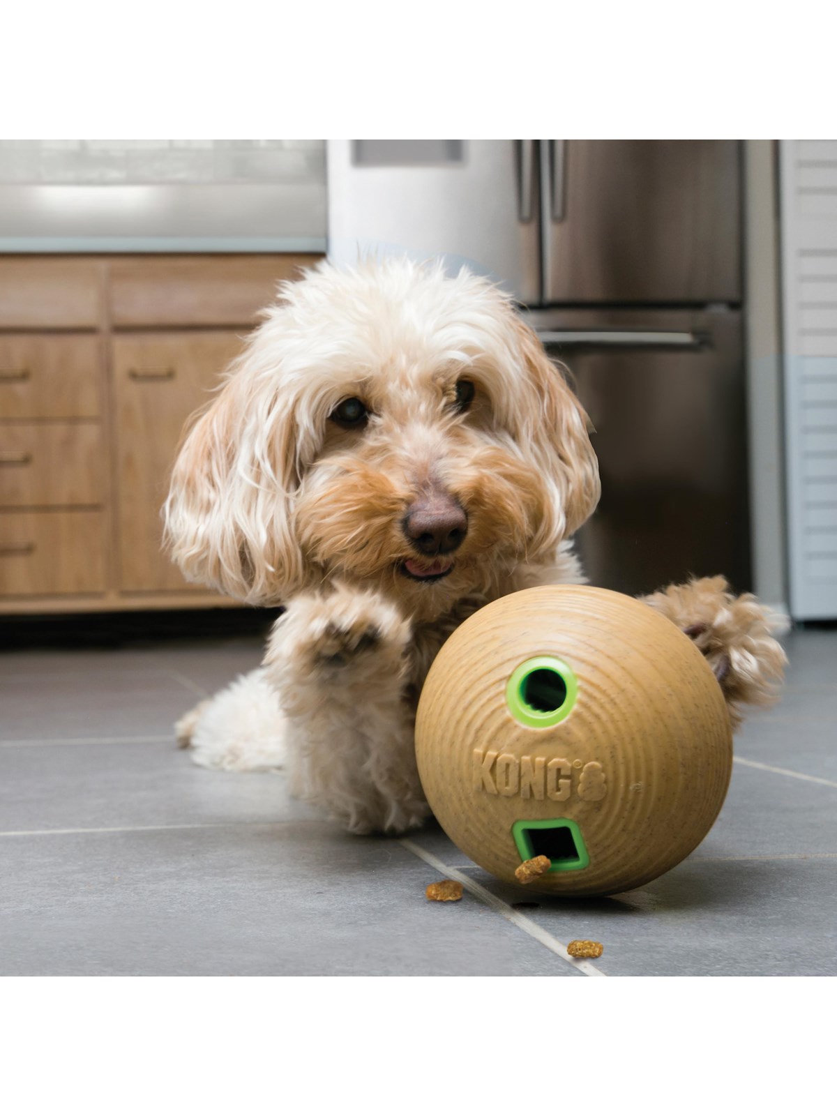 Kong Hundespielzeug Bambus Futterball Leckerli-spender 12cm - 340924