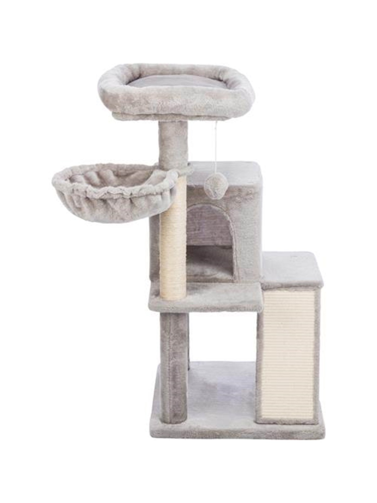 Trixie Junior Pepito Scratching Post 48 × 48 cm : 98 cm Grey - Katzen - Tx44435