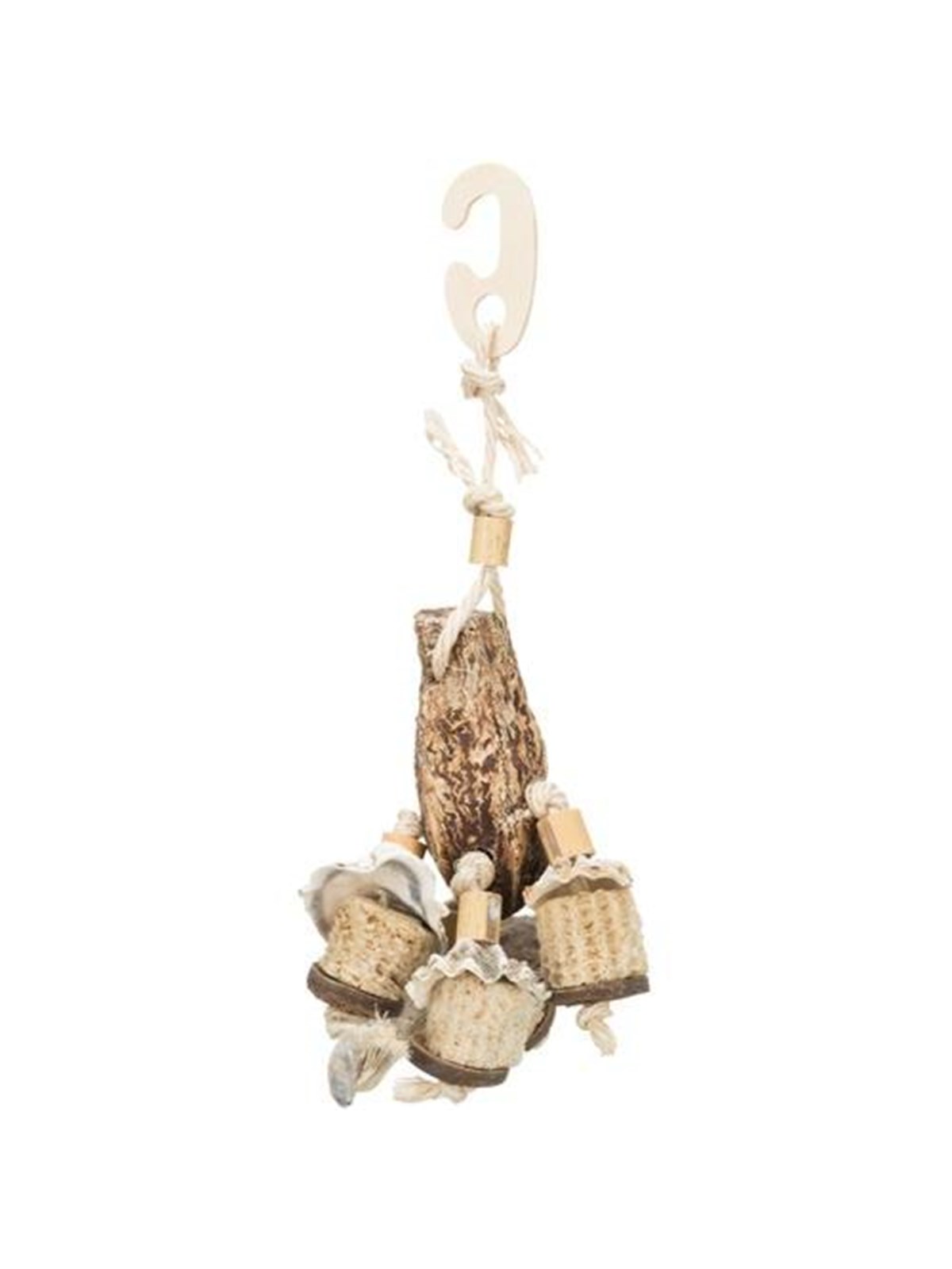 Trixie Toy Mahogany Pod/sea Shells 26 cm - Vogelspielzeug - Tx58994