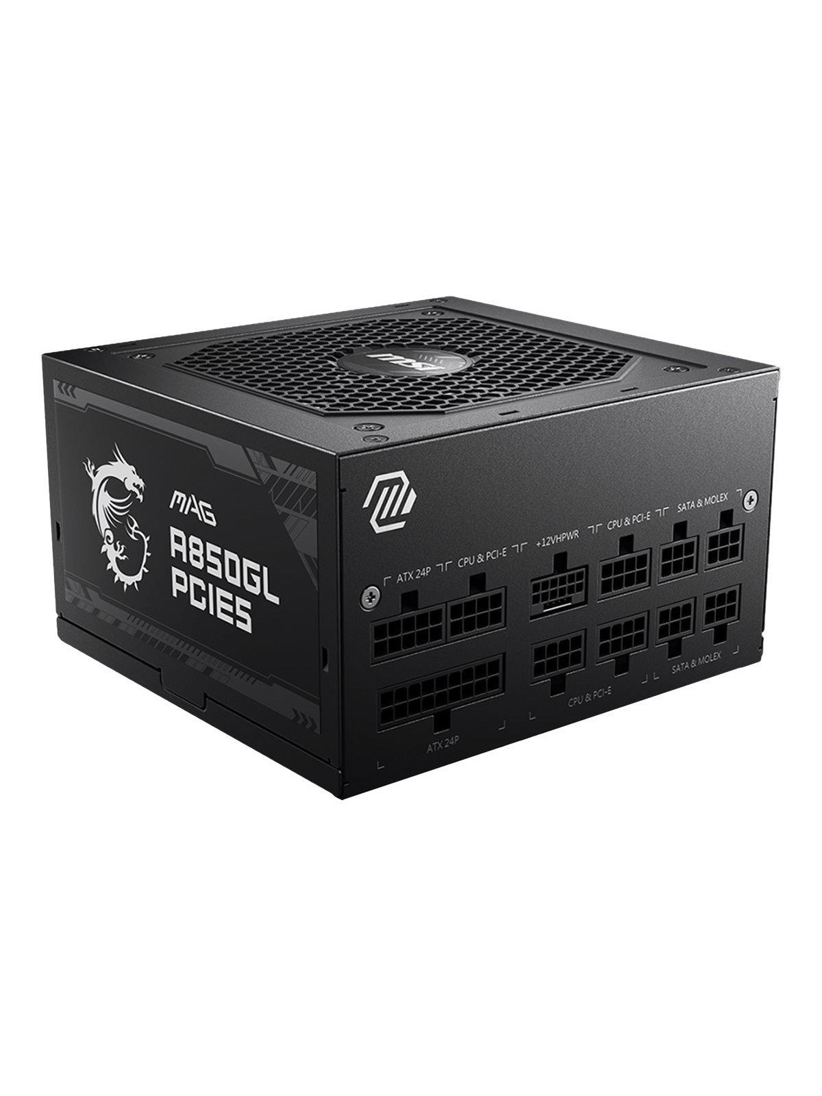Msi Mag A850gl Pcie5 Netzteile - 850 Watt - 120 mm - Atx 3.0 - 80 Plus Gold Zertifiziert