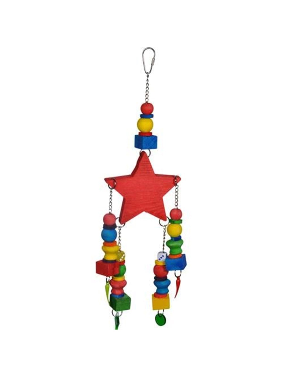 Vadigran Bird Toy Red Star Multi Color 40cm - Vogelspielzeug - Ff14056