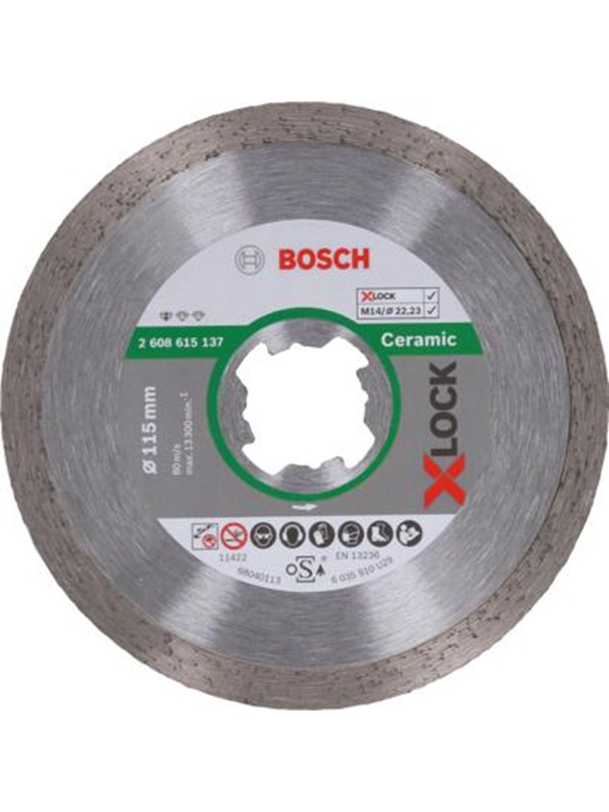 Bosch X-lock Standard For Ceramic Diamond Cutting Disc For Small Angle Grinders - Winkelschleifer - 2608615137