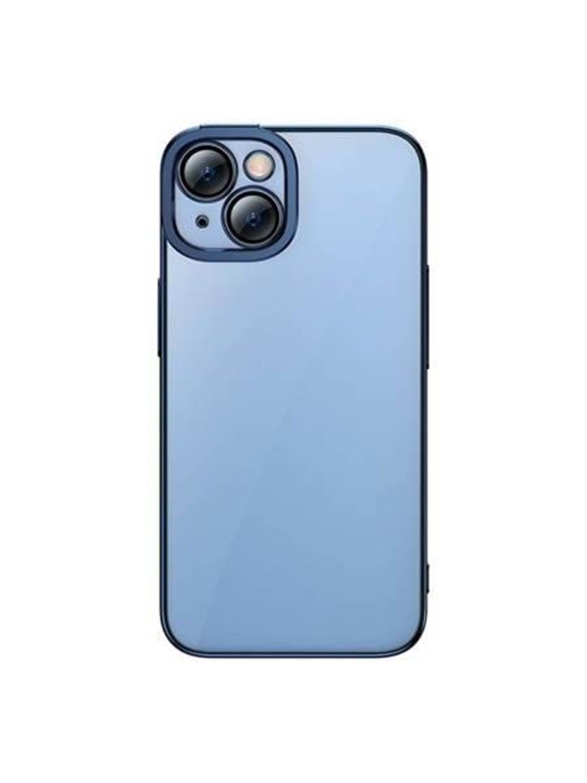 Baseus Glitter Transparent Case And Tempered Glass Set For Iphone 14 Plus (Blue) - Handys Cover Cases - Armc021403