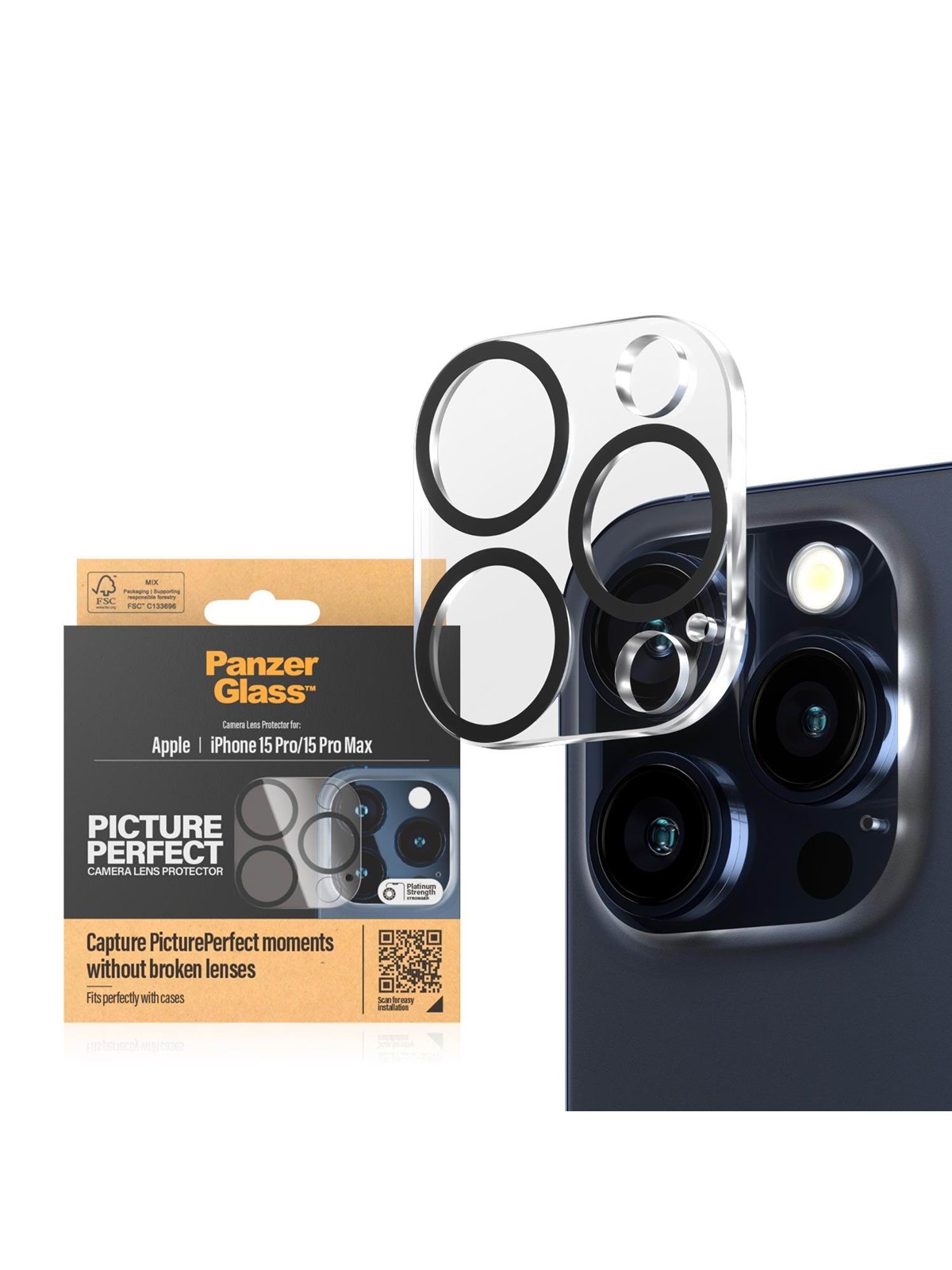 Panzerglass Pictureperfect Camera Lens Protector Iphone 15 Pro | 15 Pro Max - Handys Schutzfolie - Panzer1137