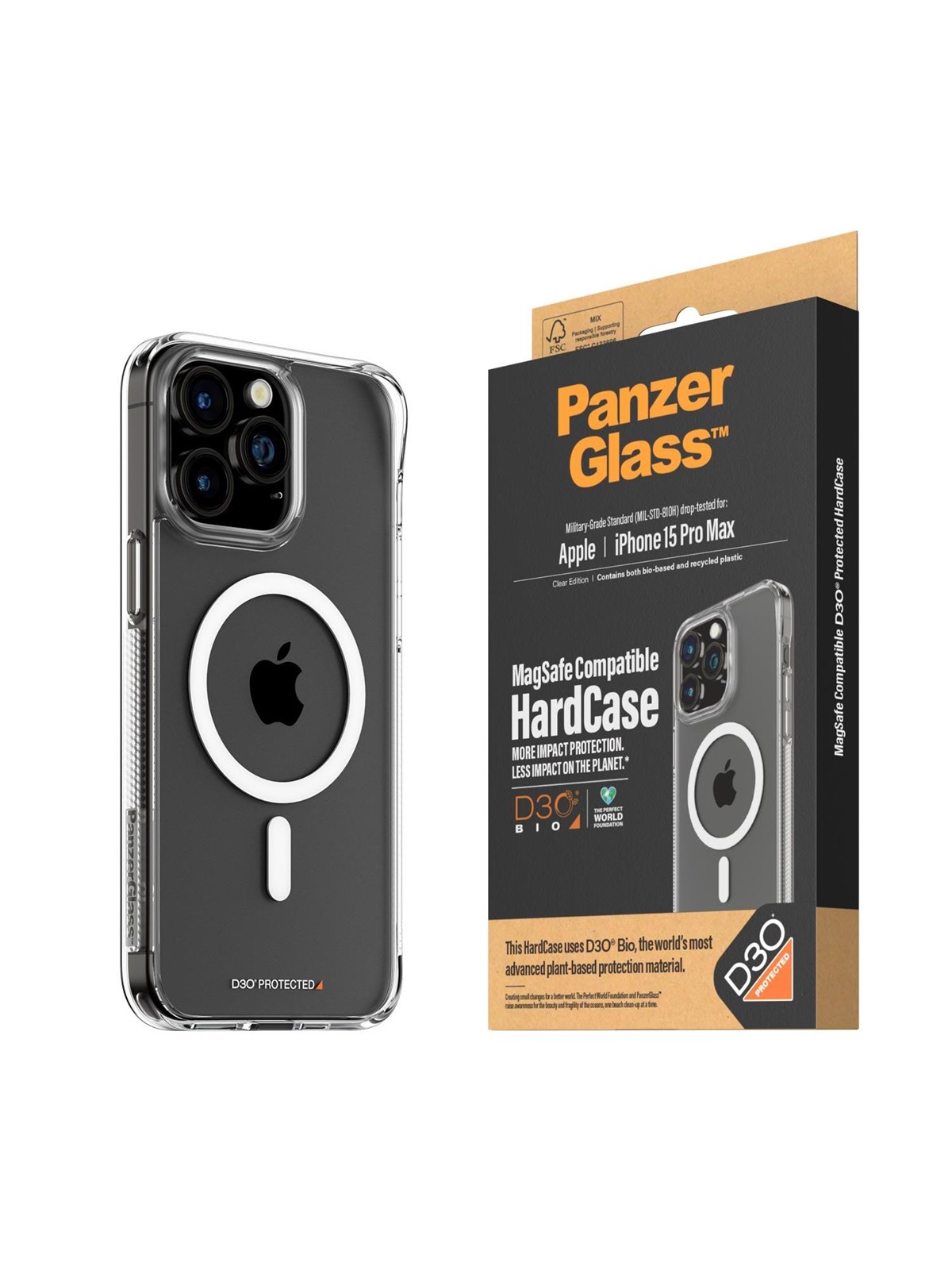 Panzerglass Hardcase Magsafe Compatible With D3o Iphone 15 Pro Max - Handys Cover Cases - Panzer1183