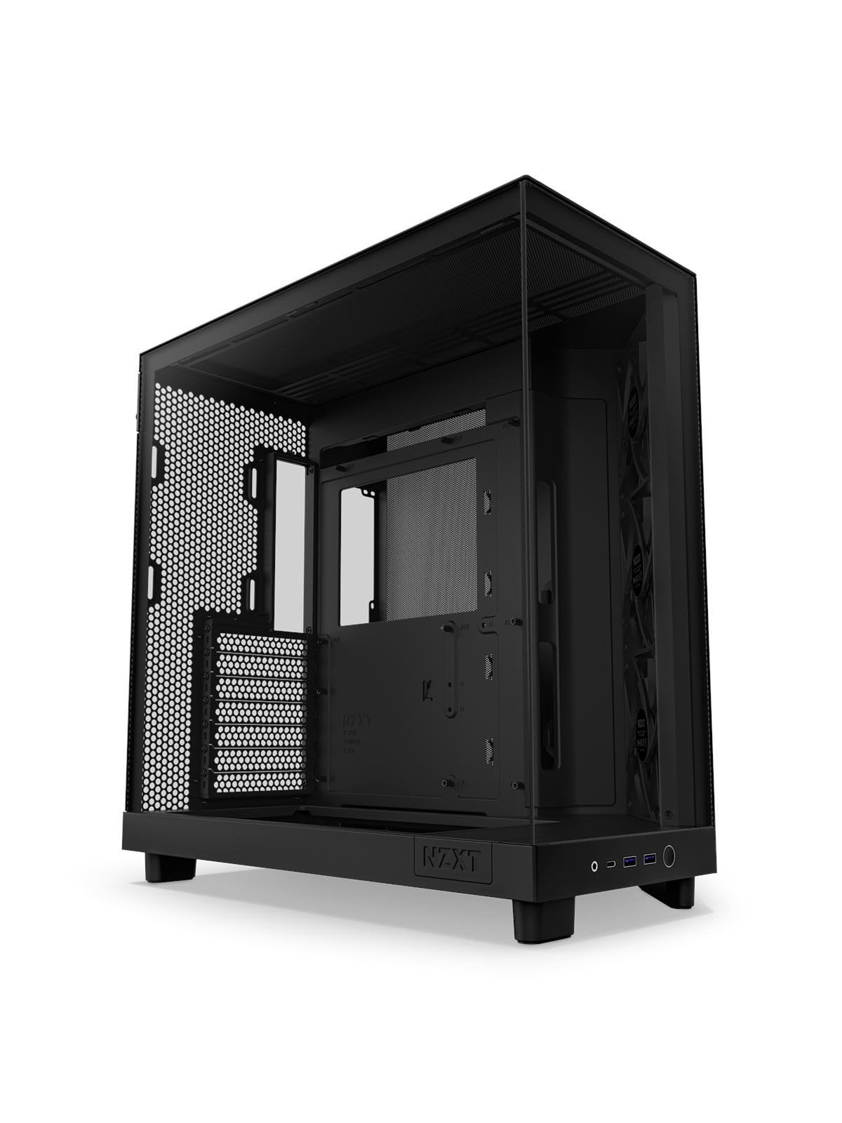 Nzxt H6 Flow Compact Dual Chamber - Matte Black - Gehäuse - Miditower - Schwarz - Gehaeuse - Cc-h61fb-01