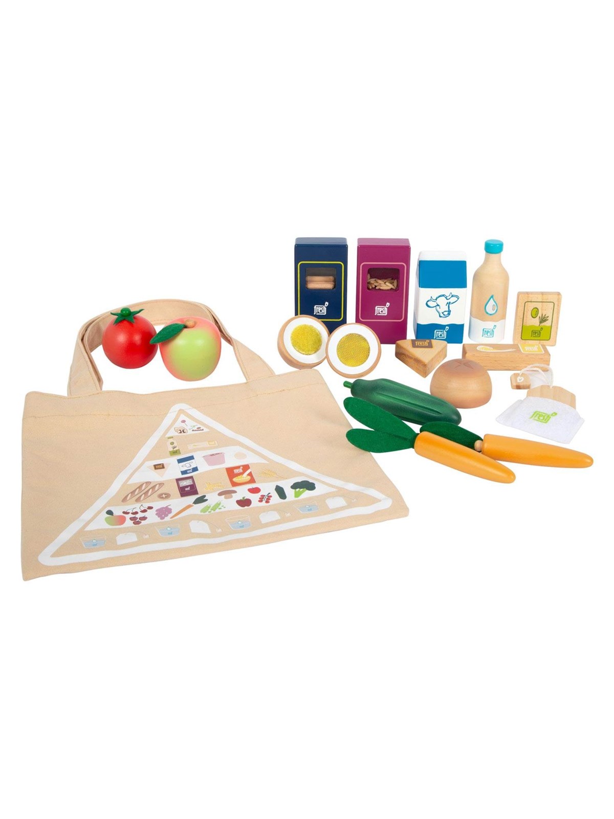Small Foot - Wooden Play Food Vegetarian Food Set. - Rollenspiele - 12284