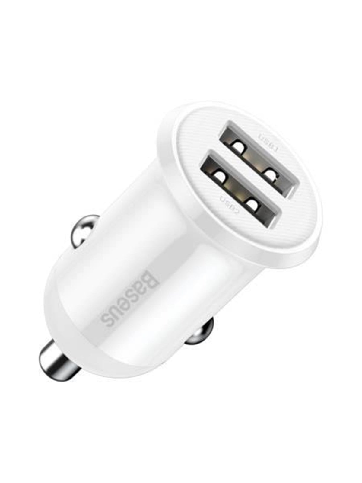Baseus Grain Pro Car Charger 2x Usb 4.8A (White) - Handys Adapter Und Ladegeraete - Ccallp-02