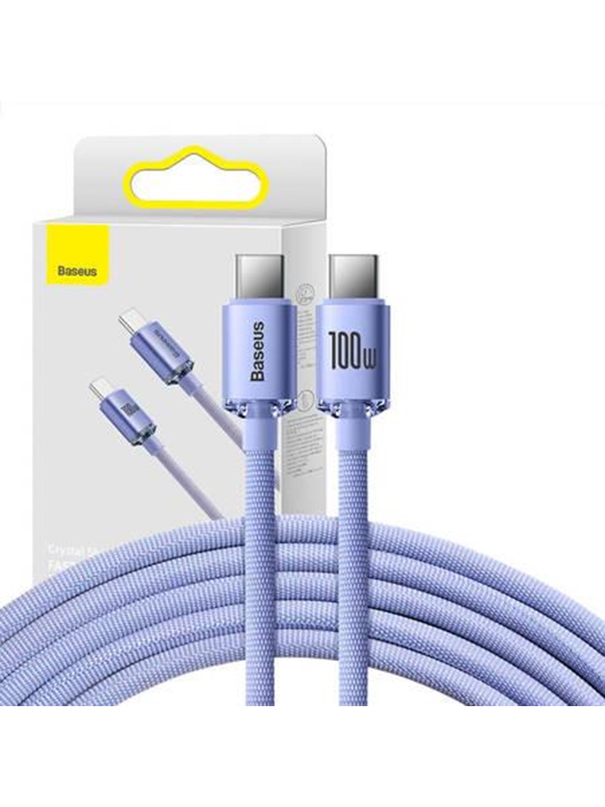Baseus Crystal Shine Cable Usb-c to Usb-c 100w 1.2m (Purple) - Usb Kabel - Cajy000605