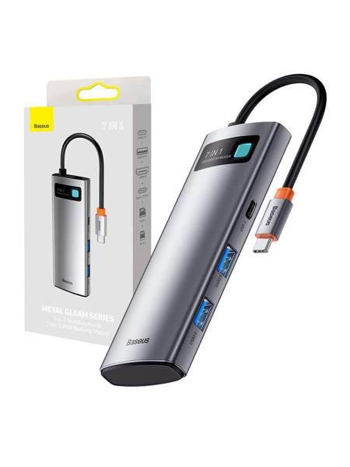 Baseus Hub-adapter 7-i-1 Usb-c Til 2x Usb 3.0 + Hdmi + Usb-c PD Usb-hubs - Usb 3.0 - 7 - Grau - Usb Hubs - Wkwg020113