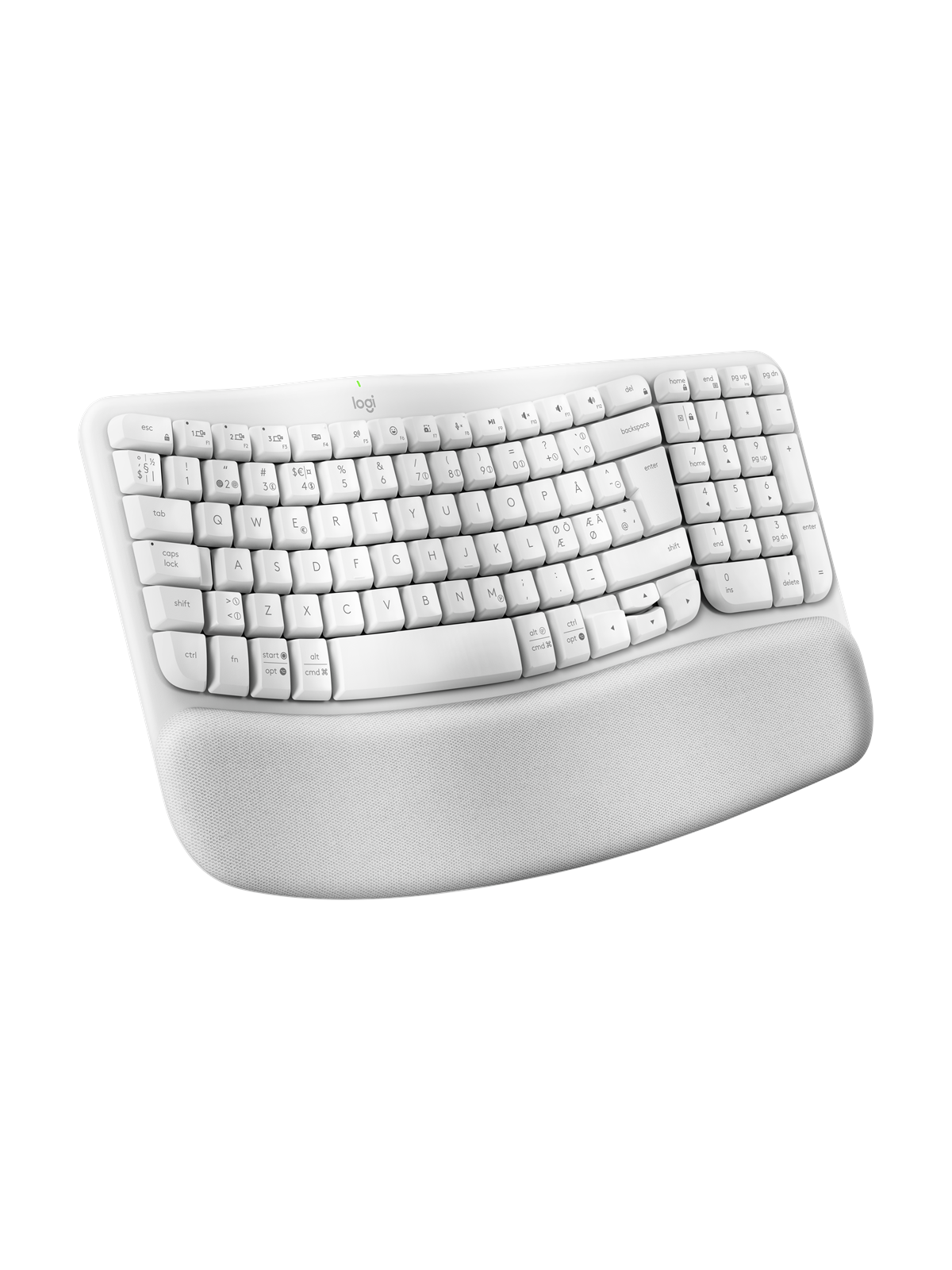 Logitech Wave Keys - Off-white - ND - Ergonomische Tastatur - Nordisch - Weiss - Tastaturen - 920-012299