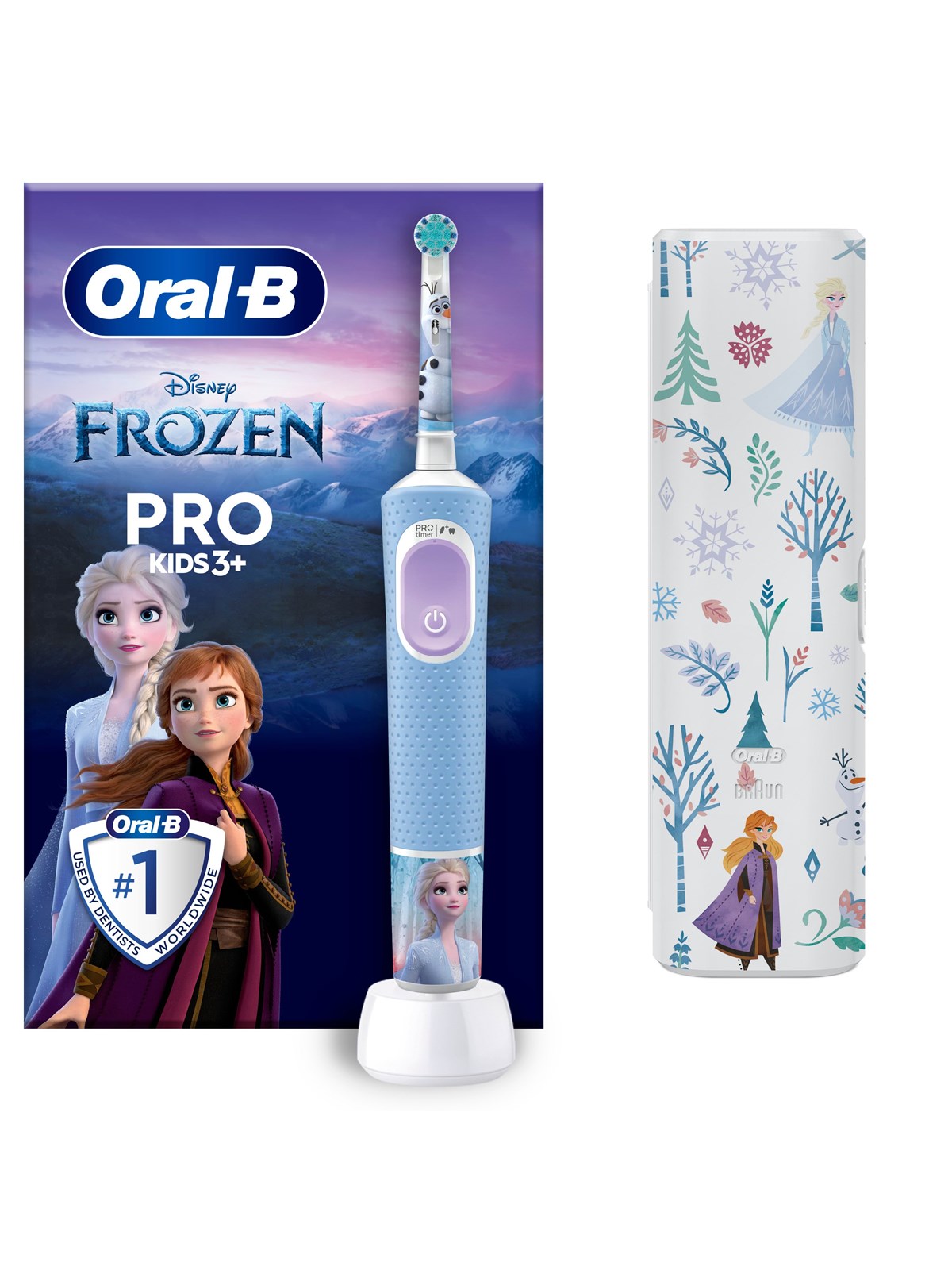 Oral-b Elektrische Zahnbürste Vitality Pro Kids Frozen + Case - Elektrische Zahnbuersten - 8006540773178