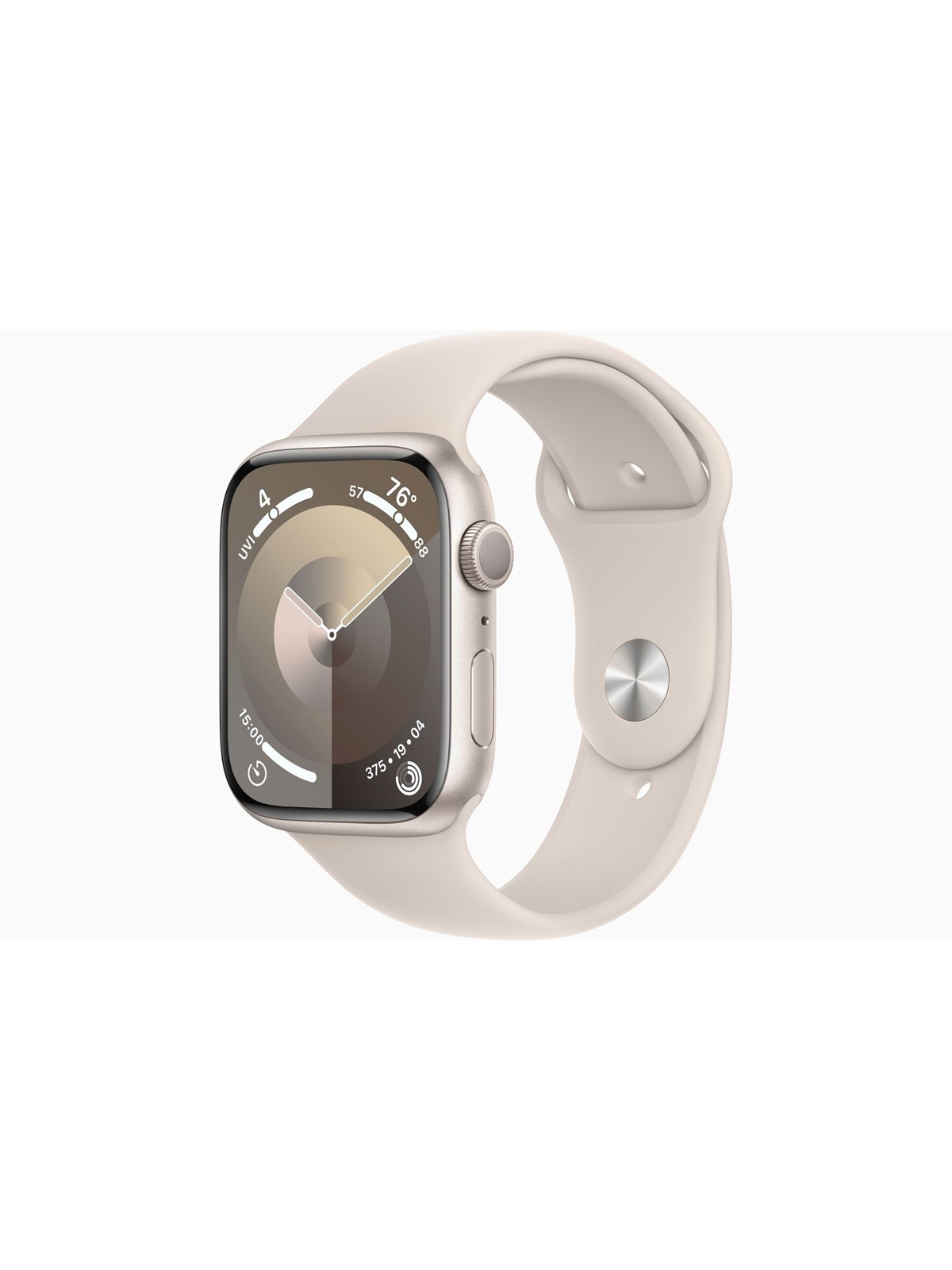 Apple Watch Series 9 Gps 45mm - Starlight Aluminium Case With Starlight Sport Band - M/l - Smartwatches Pulsuhren Sportuhren Schrittzaehler - Mr973dh/