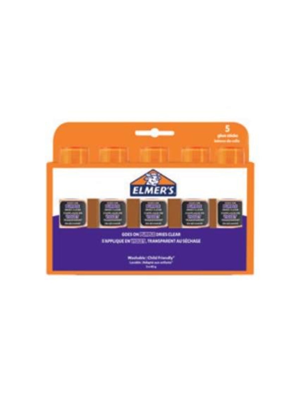 Elmer's Lila Klebestift | Trocknet Klar | 40g | 5stück - Kreativ Spiele - 2143884