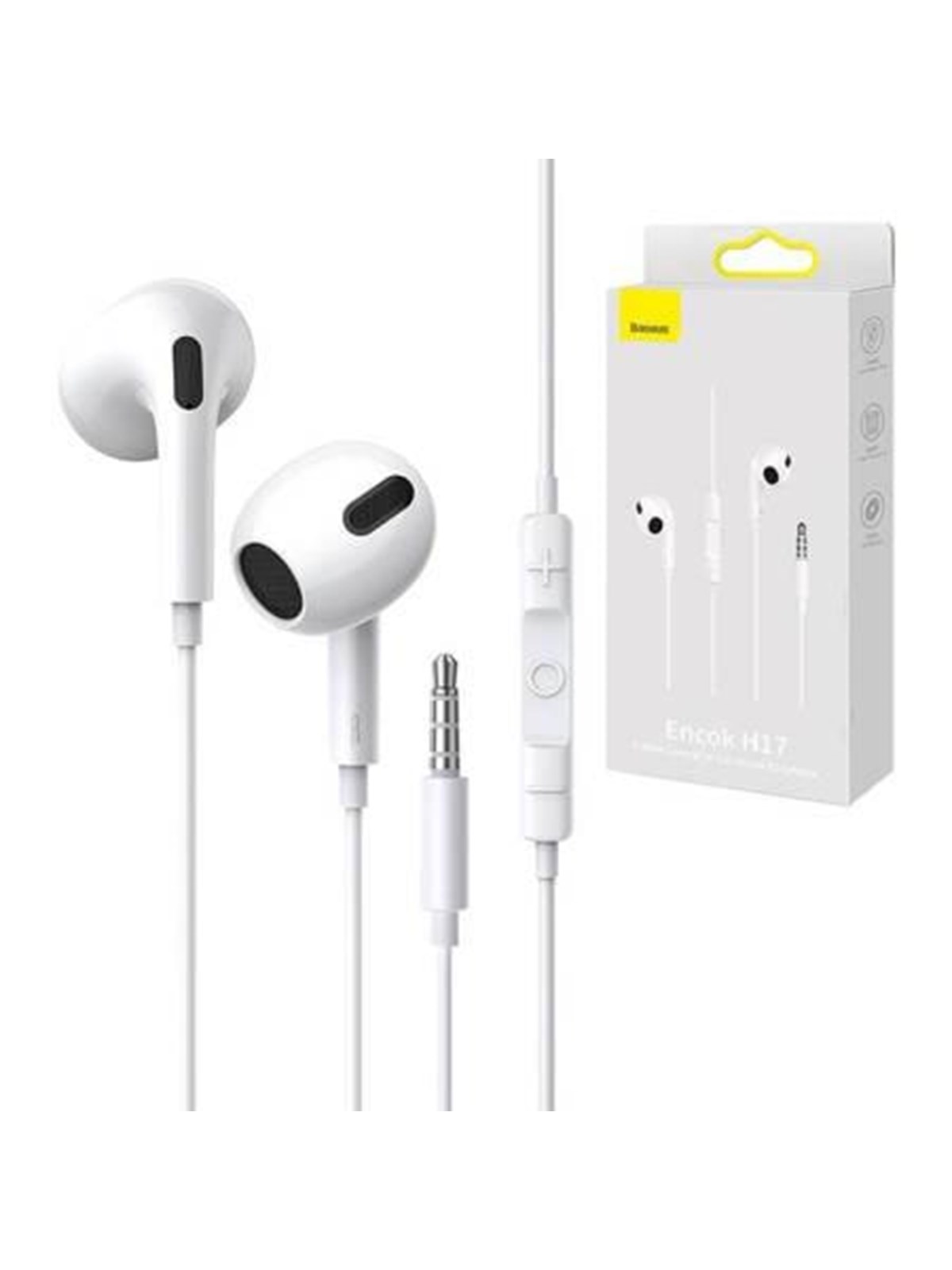 Kopfhörer - Baseus Encok H17 Earphones (White) - Kopfhoerer/headsets - Ngcr020002