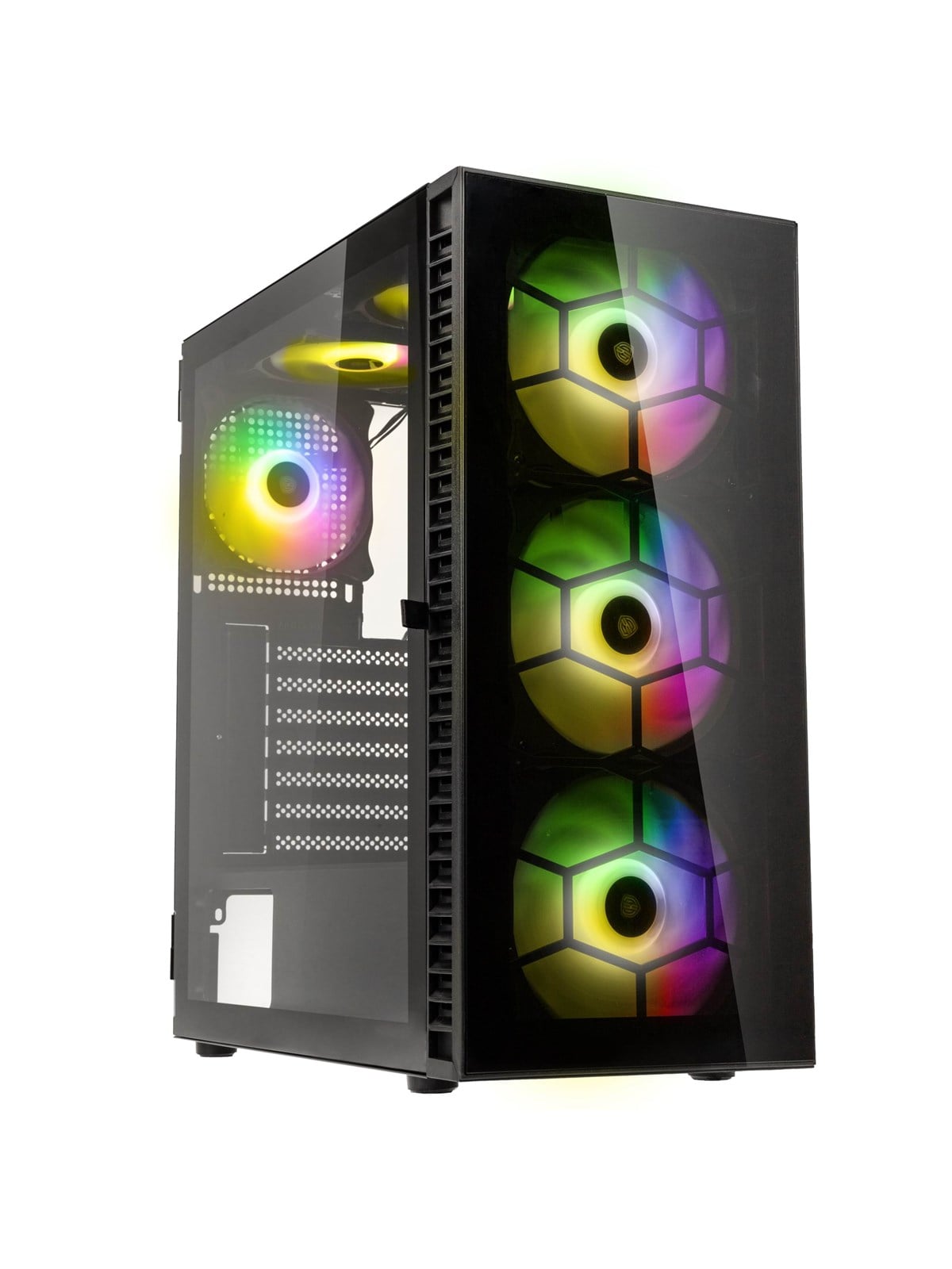 Kolink Observatory HF Glass ARGB Midi Tower Case - black - Gehäuse - Desktop - Schwarz
