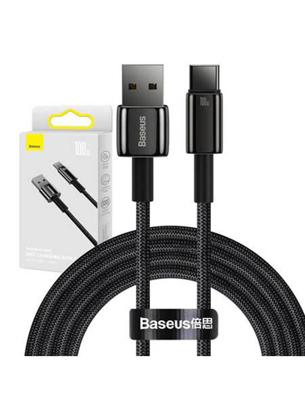 Baseus Tungsten Gold Cable Usb to Usb-c 100w 2m (Black) - Usb Kabel - Cawj000101