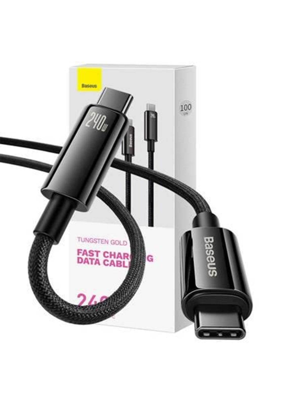 Baseus Usb-c to Usb-c Cable Tungsten Gold 240w 1m (Black) - Usb Kabel - Cawj040001