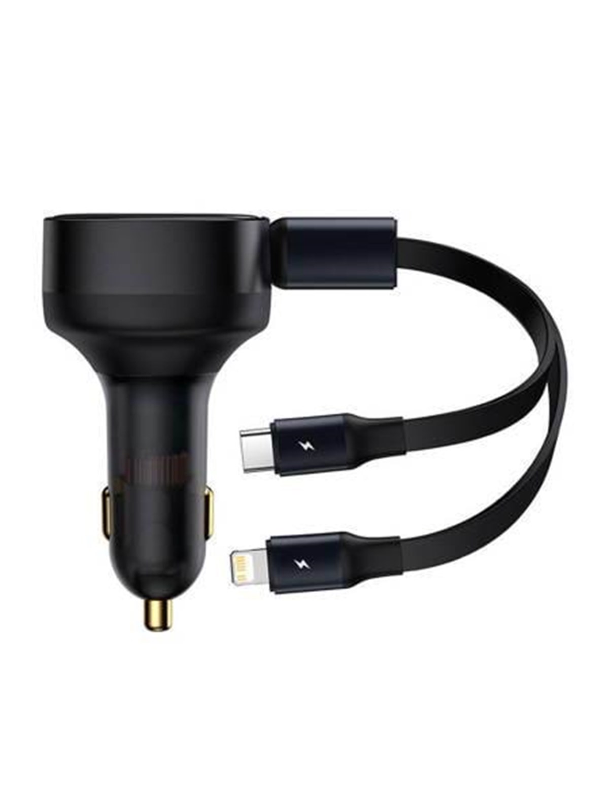 Baseus Car Charger Enjoyment With Cable Usb-c + Lightning 3A 30w (Black) - Handys Adapter Und Ladegeraete - Cgtx000001
