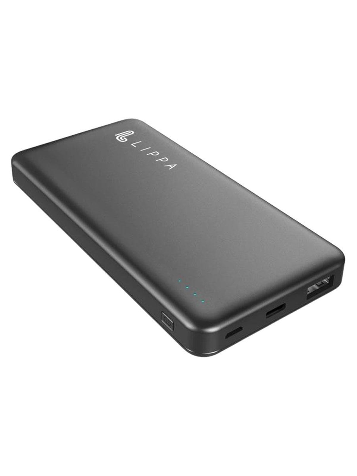 Lippa 10.000 Mah Powerbank 18w Usb-c PD & QC Usb-a Output - Black Powerbank (Akku) - Schwarz - 10000 Mah - Powerbank Akku - Lppb10000fc