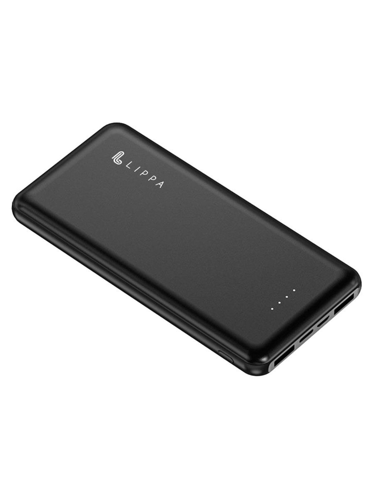 Lippa Powerbank 2 x Usb-a Output Powerbank (Akku) - Schwarz - 10000 Mah - Powerbank Akku - Lppb10000