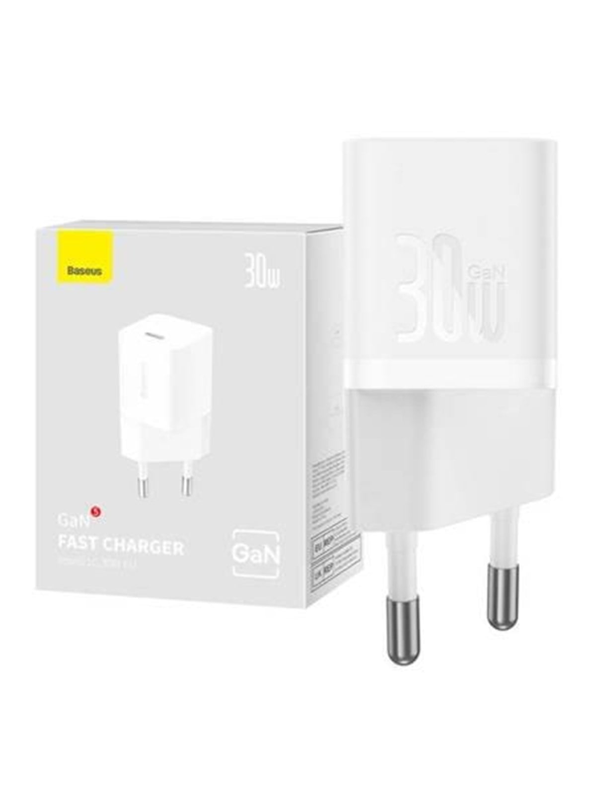 Baseus Mini Wall Charger Gan5 30w (White) - Handys Adapter Und Ladegeraete - Ccgn070502