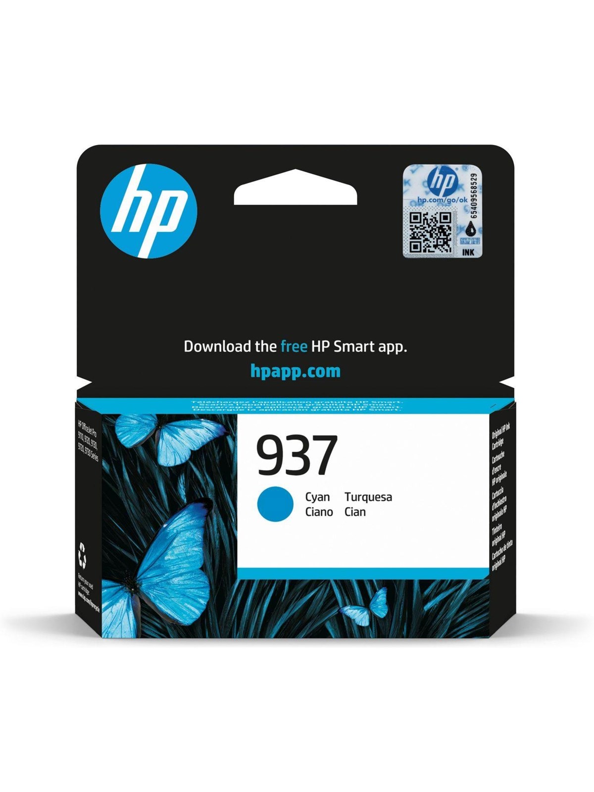 HP 937 / 4s6w2ne - Cyan Ink - Druckerzubehoer Tinte Toner
