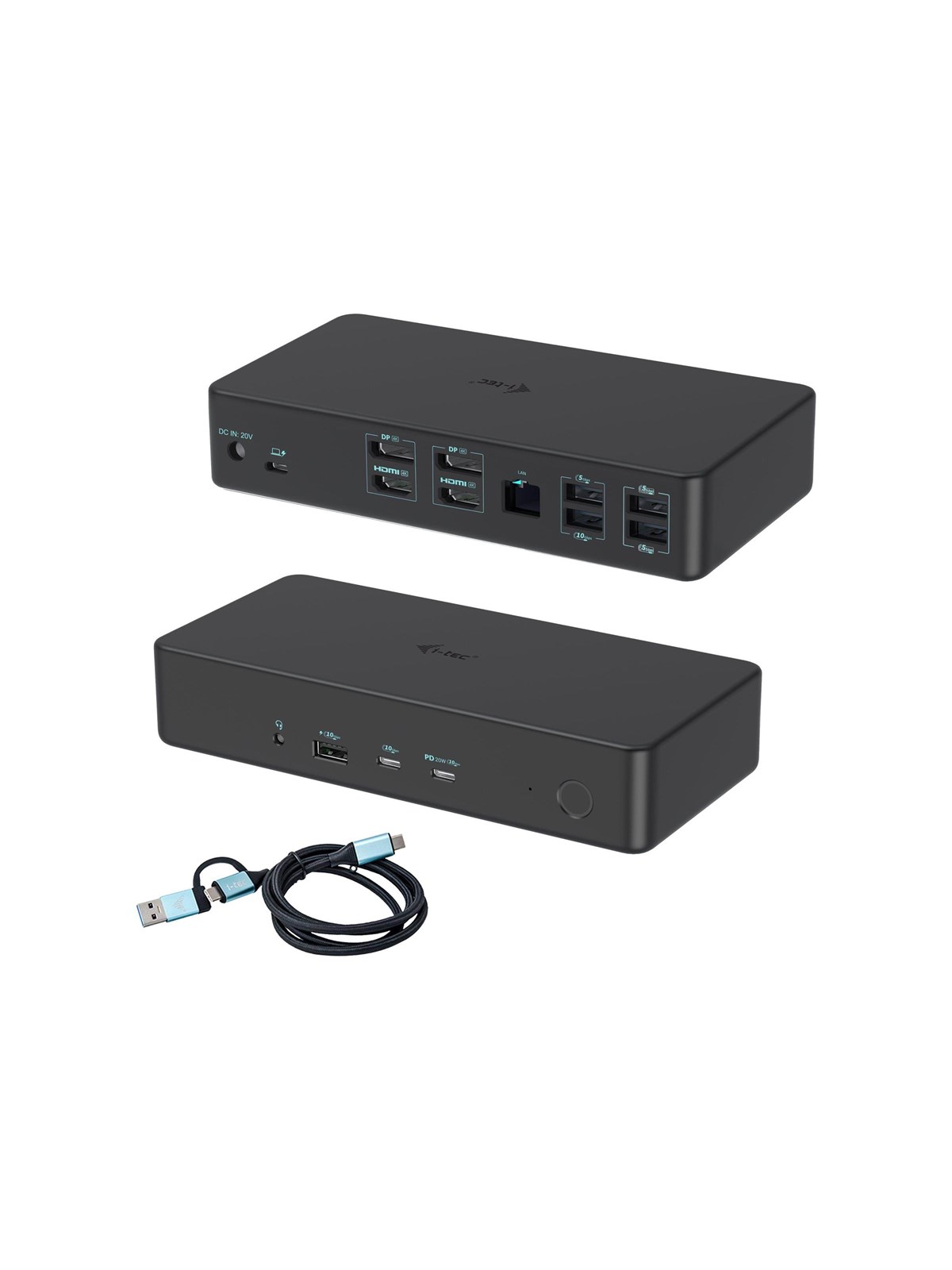 I-tec Docking Station - Usb-c/thunderbolt 3 - 2-port DP - 100w - Dockingstationen - Cadual4kdockpd2