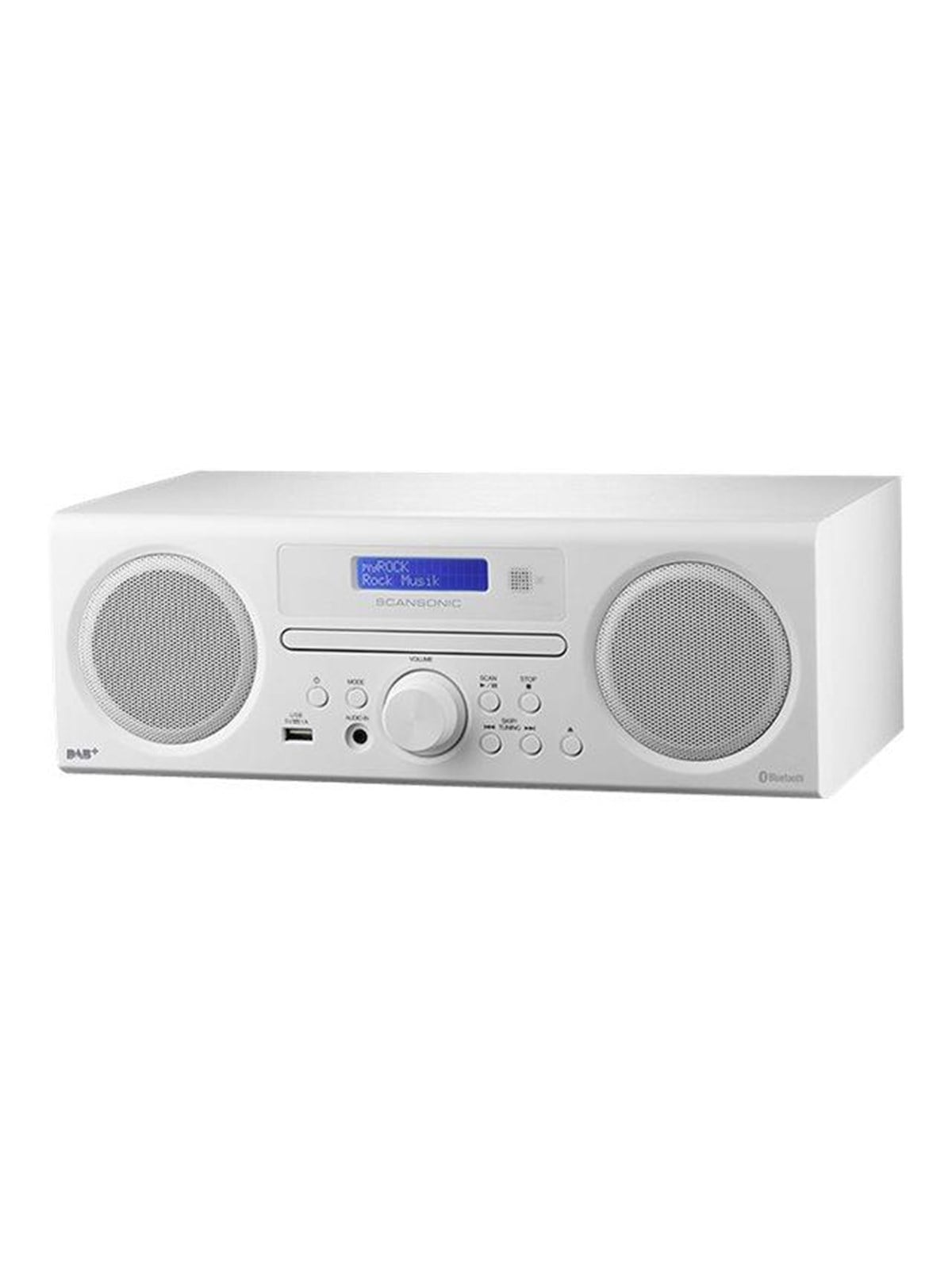 Scansonic Da310 Dab+ m. CD og Bluetooth - Hvid - Micro Mini Systeme - Da310hvid