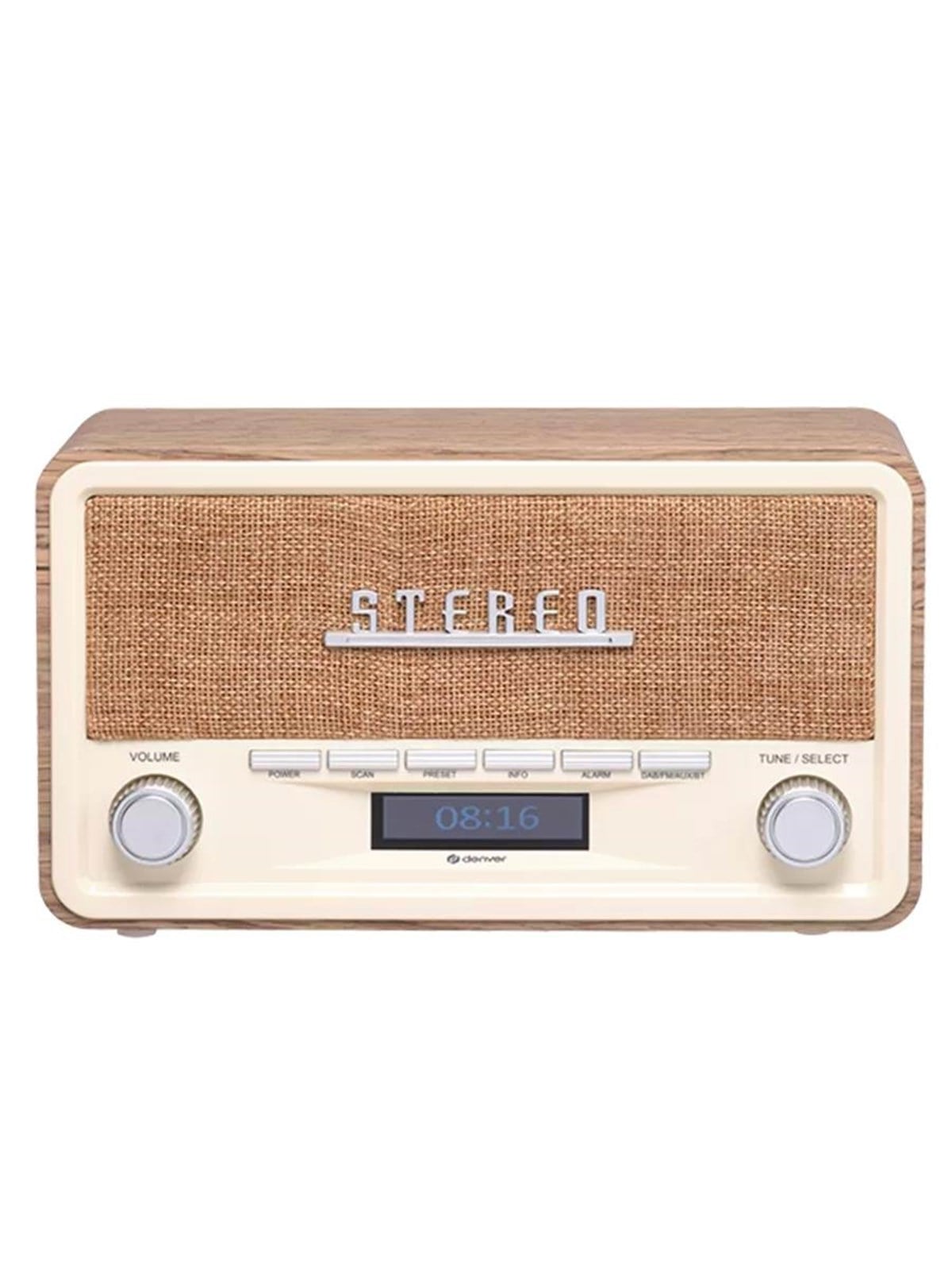 Denver Dab-18lw - Dab+/FM - Stereo - Braun - Dab Netzwerk Und Radiowecker
