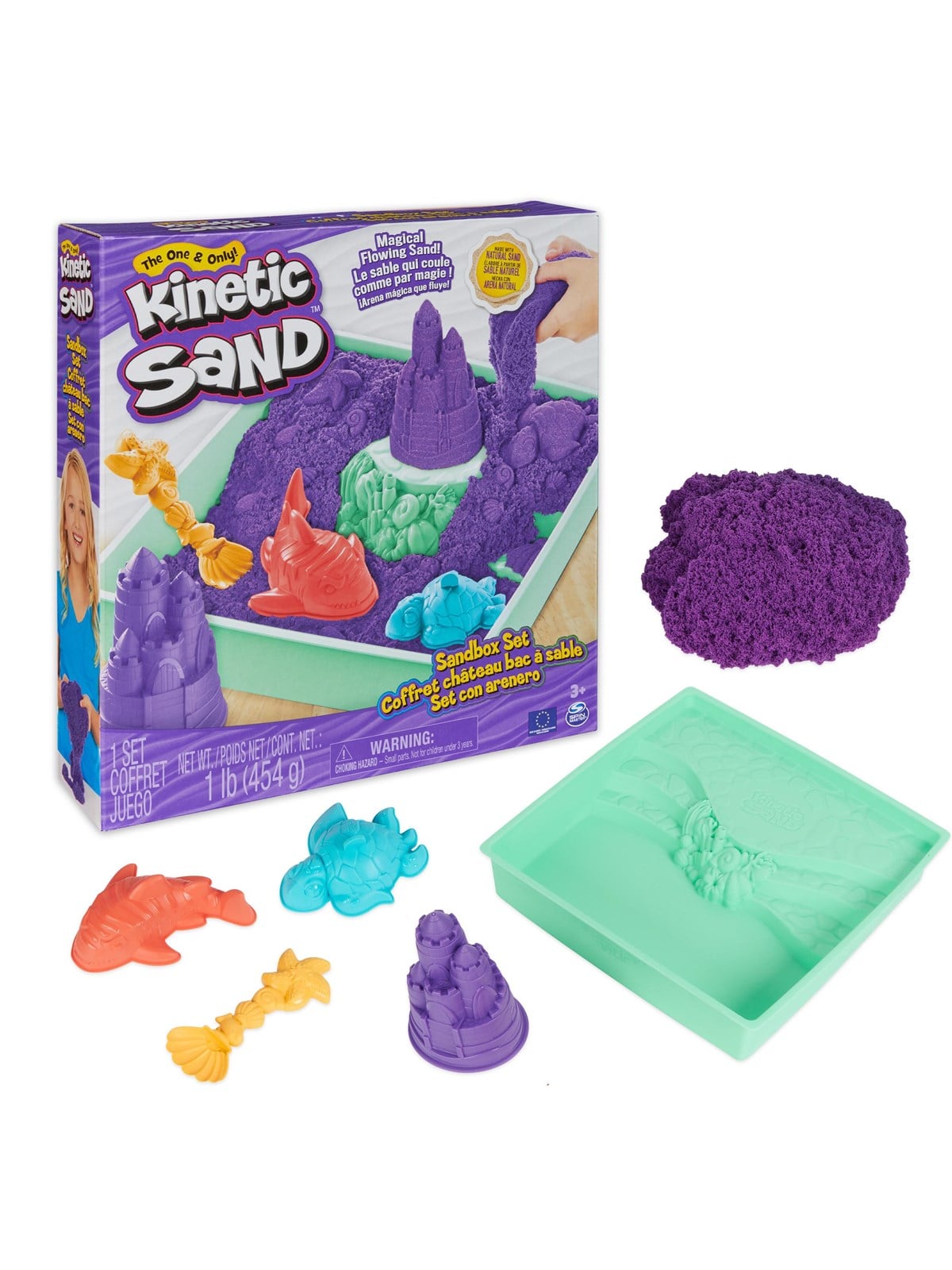Kinetic Sand Sand Sandbox Set - Purple - Kreativ Spiele - 6067477