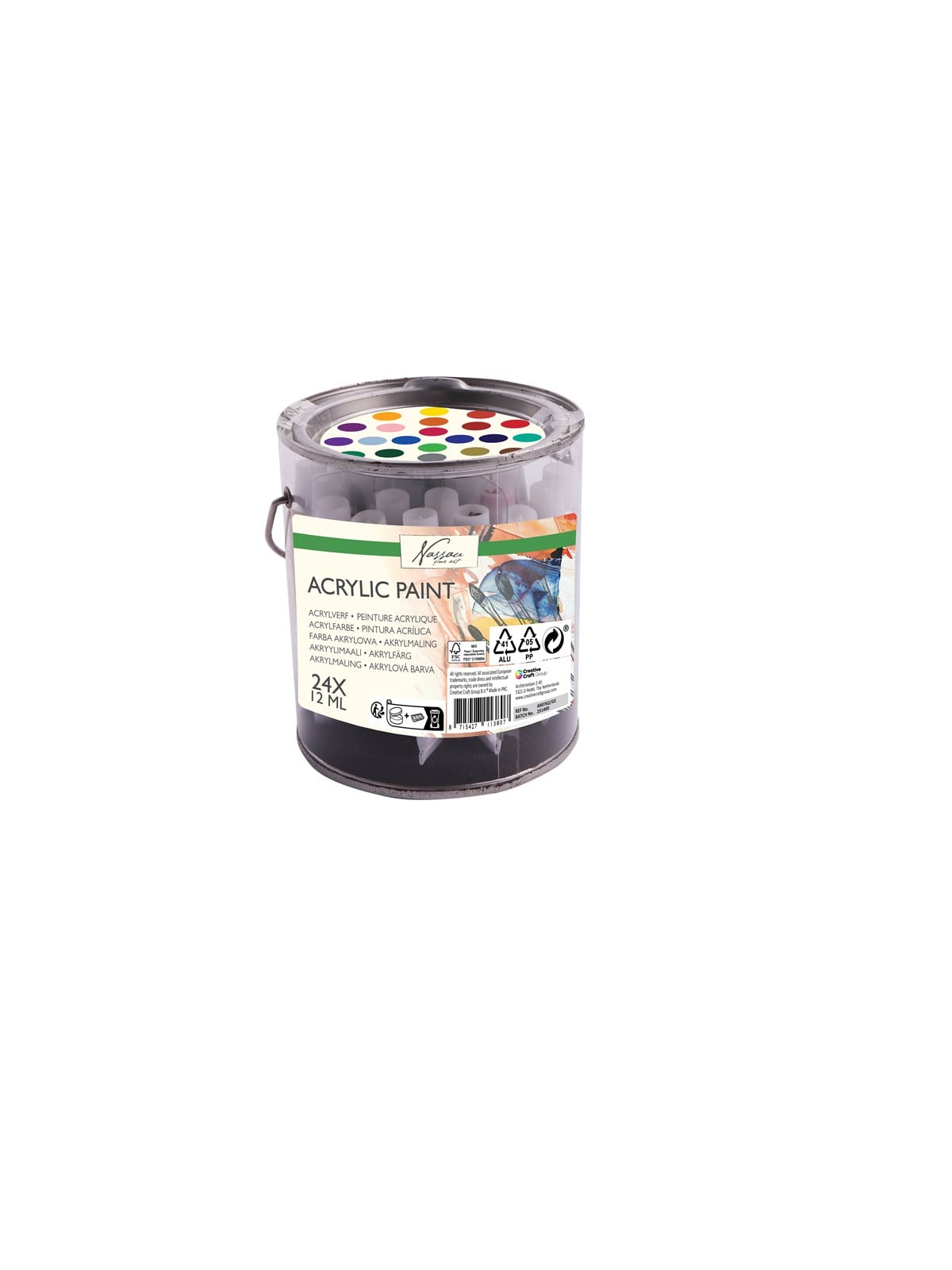 Nassau Paint Acrylic 24 x 12 ml - Kunst Handwerk Ausstattung - Ar0762/ge