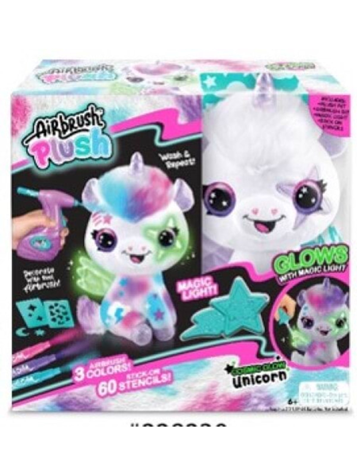 Airbrush Plush Glow in The Dark Unicorn - Figuren - 1274