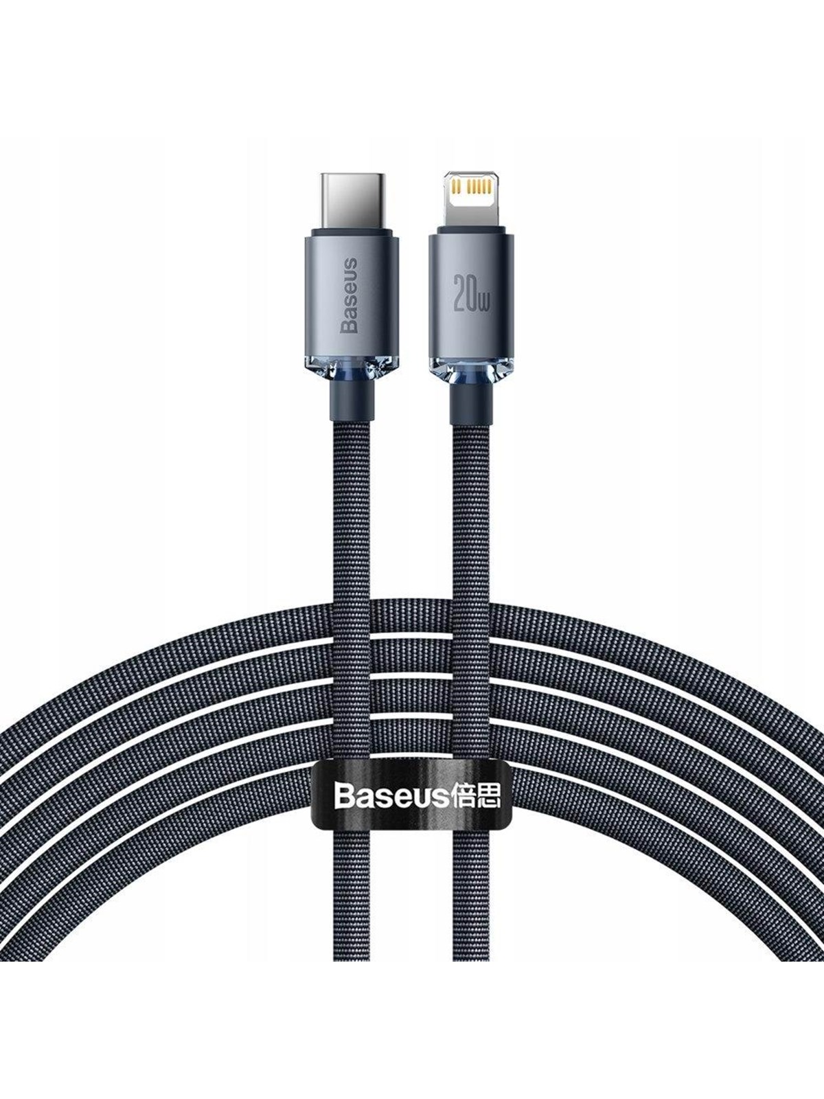 Baseus Crystal Shine Cable Usb-c to Lightning 20w PD 2m (Black) - Usb Kabel - Cajy000301