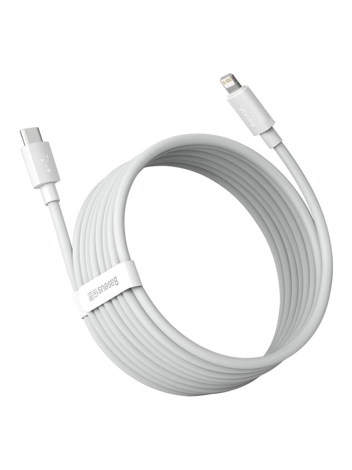 Baseus Simple Wisdom Data Cable Kit Usb-c to Lightning PD 20w (2pcs/set) 1.5m White - Usb Kabel - Tzcatlzj-02