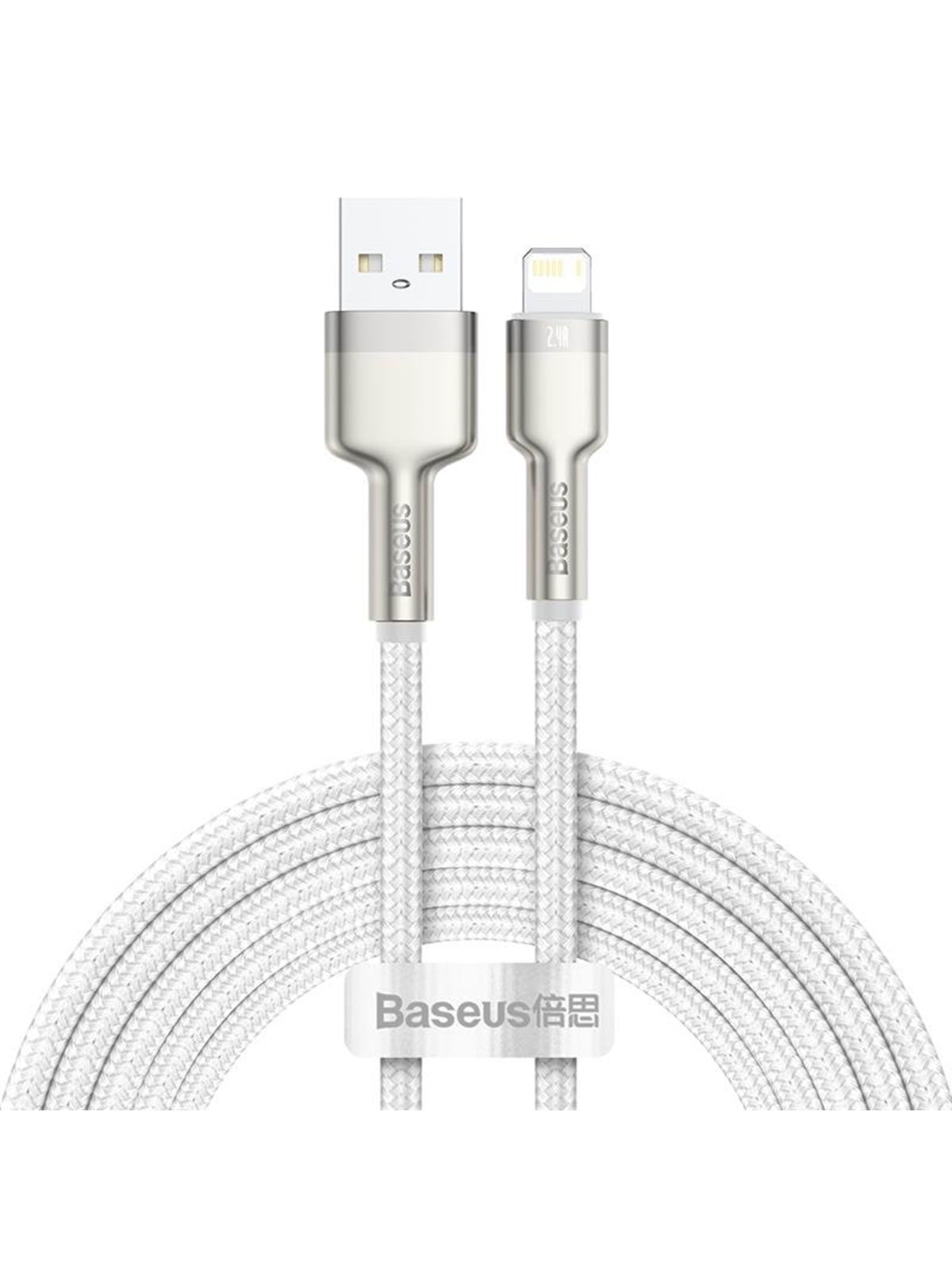 Baseus Usb Cable For Lightning Cafule 2.4A 2m (White) - Usb Kabel - Caljk-b02