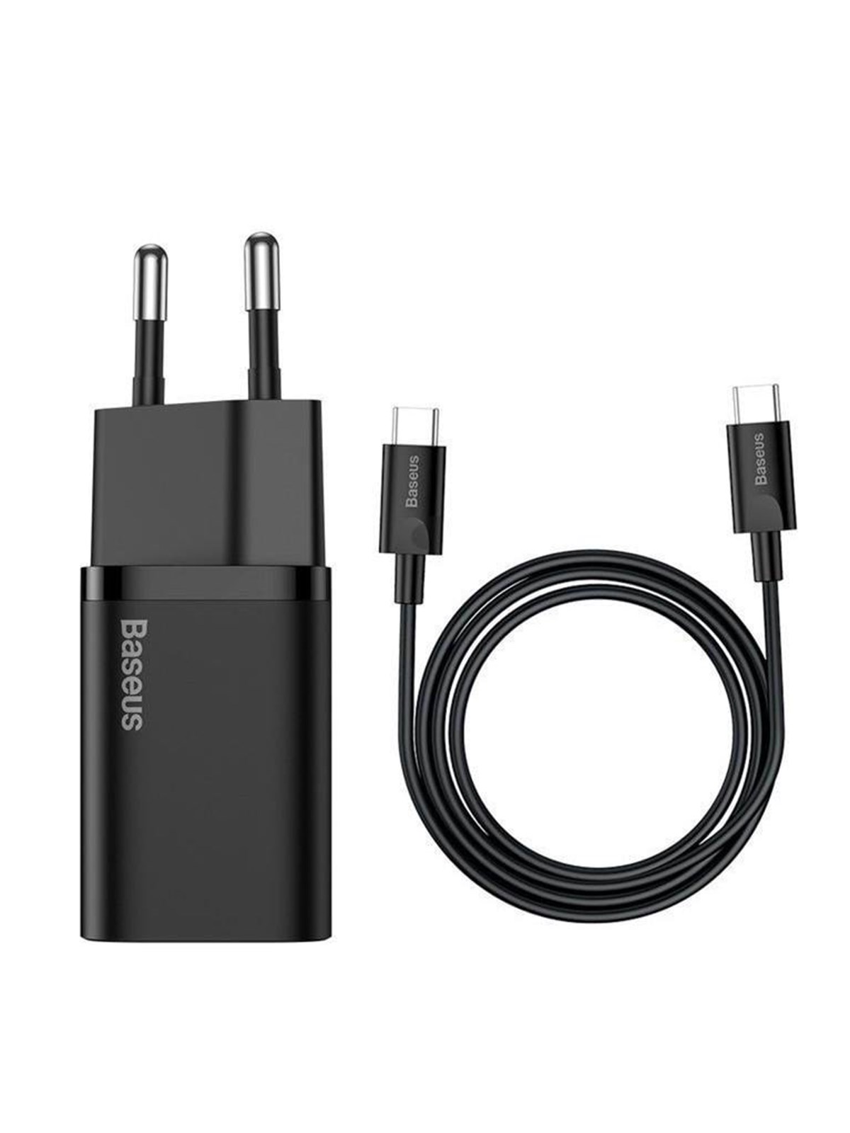 Baseus Super Si Quick Charger 1C 25w With Usb-c Cable For Usb-c 1m (Black) - Handys Adapter Und Ladegeraete - Tzccsup-l01