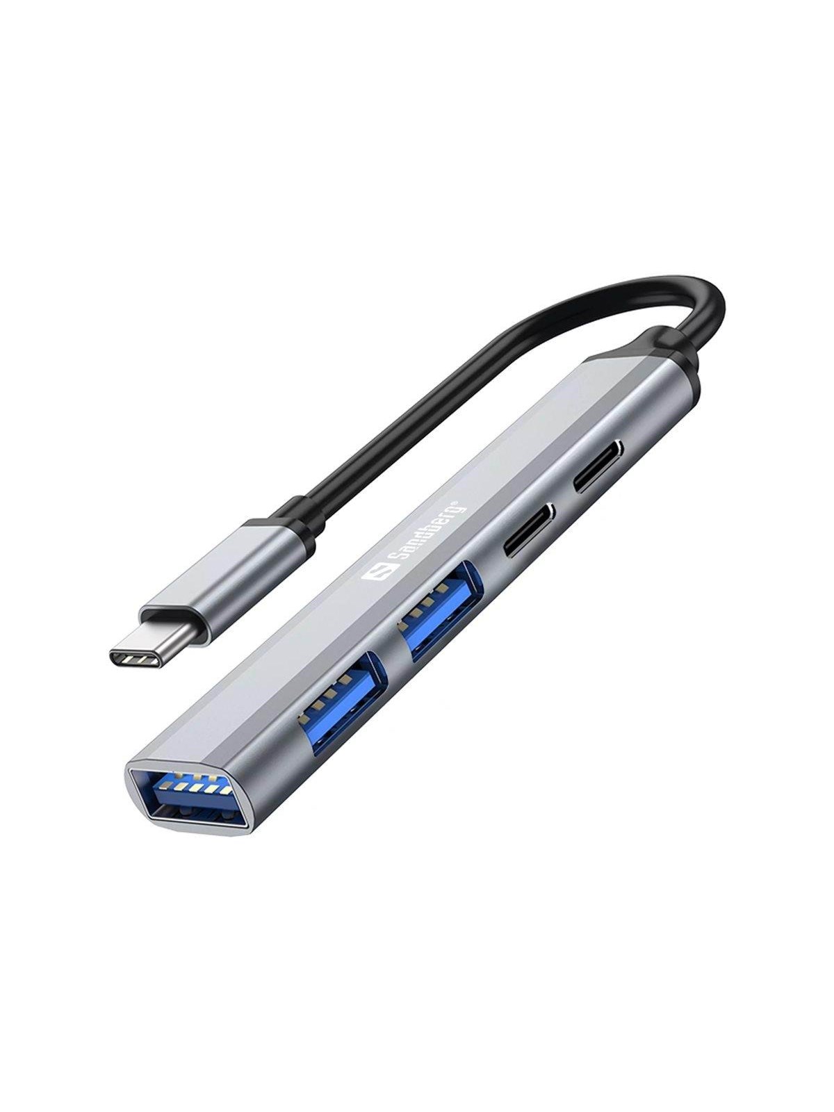 Sandberg Usb-c Multi-usb Hub Usb-hubs - 5 - Silber - Usb Hubs - 336-50