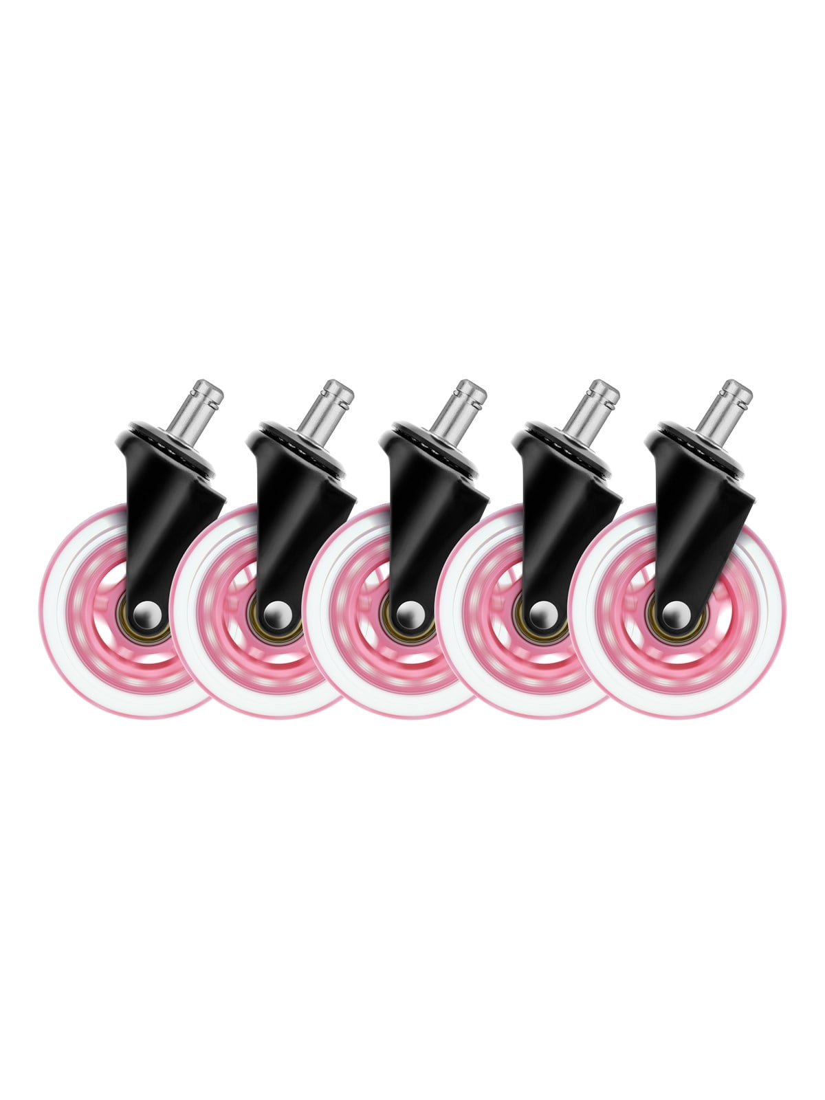 Deltaco 3" Universal Rubber Caster - Rosa - Gaming Stuehle - Gam-157-p