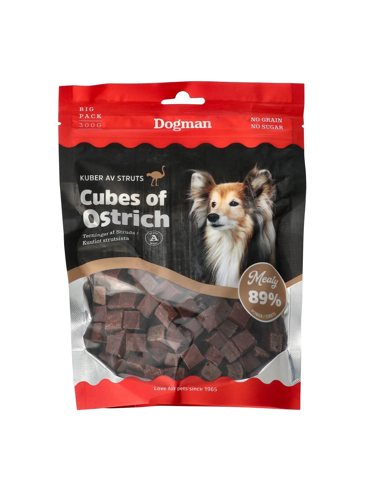 Dogman Meaty Straußenwürfel Hundeleckerlis 300g - 310471