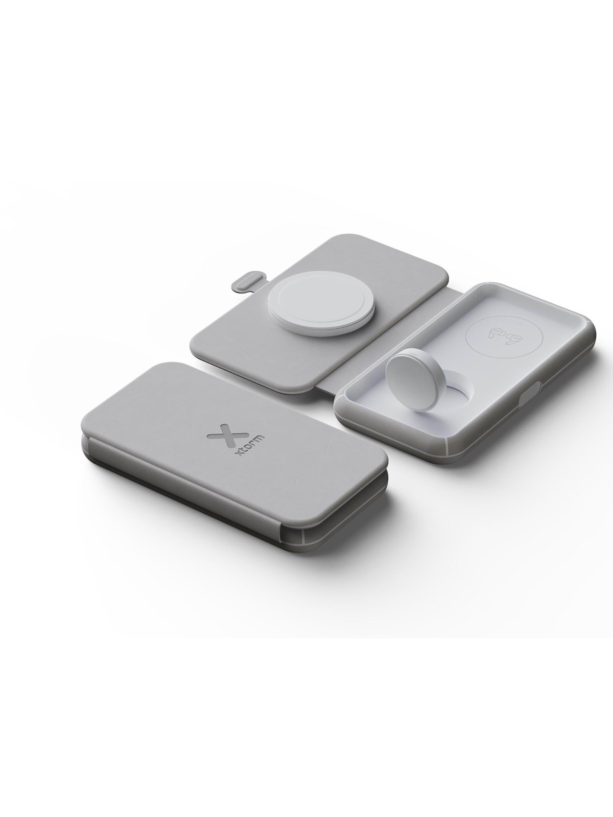 Xtorm Foldable Wireless Travel Charger 3in1 15w White - Handys Adapter Und Ladegeraete - Xwf31