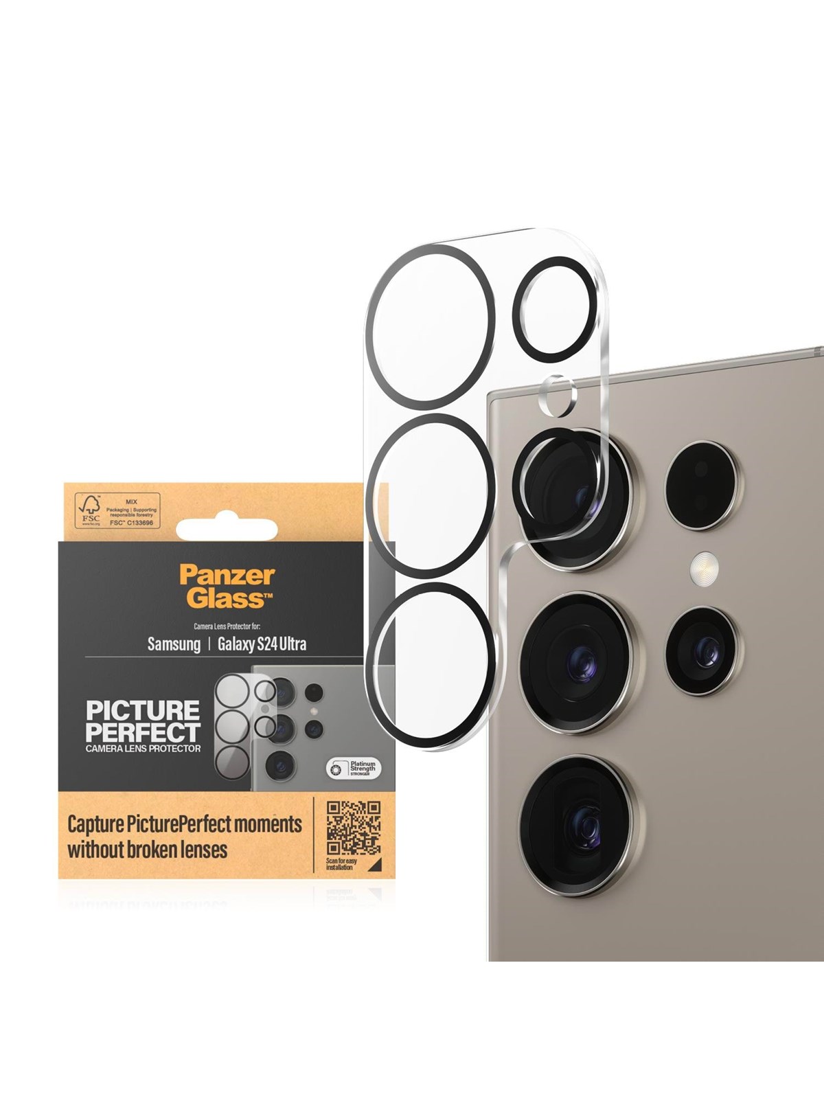Panzerglass Pictureperfect Camera Lens Protector Samsung Galaxy S24 Ultra - Handys Schutzfolie - Panzer1206