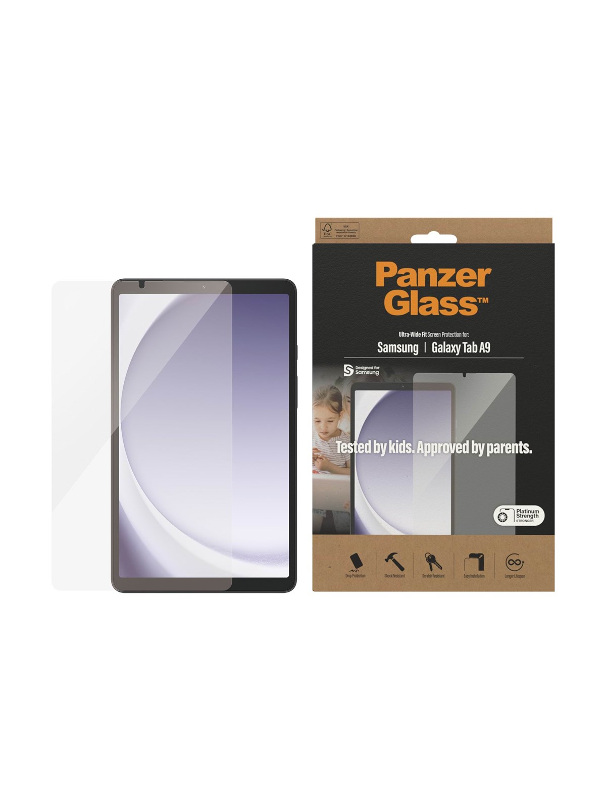 Panzerglass Screen Protector Samsung Galaxy Tab A9 | Ultra-wide Fit - Tablets Anderes Zubehoer - Panzer7344