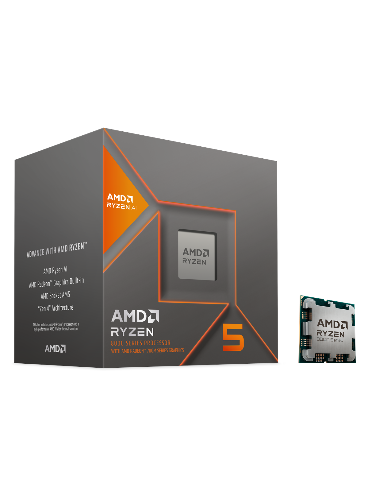 Amd Ryzen 5 8600g Wraith Stealth Cpu - 6 Kerne - 4.35 Ghz - Amd Am5 - Amd Boxed (Mit Kühler) - 100-100001237box
