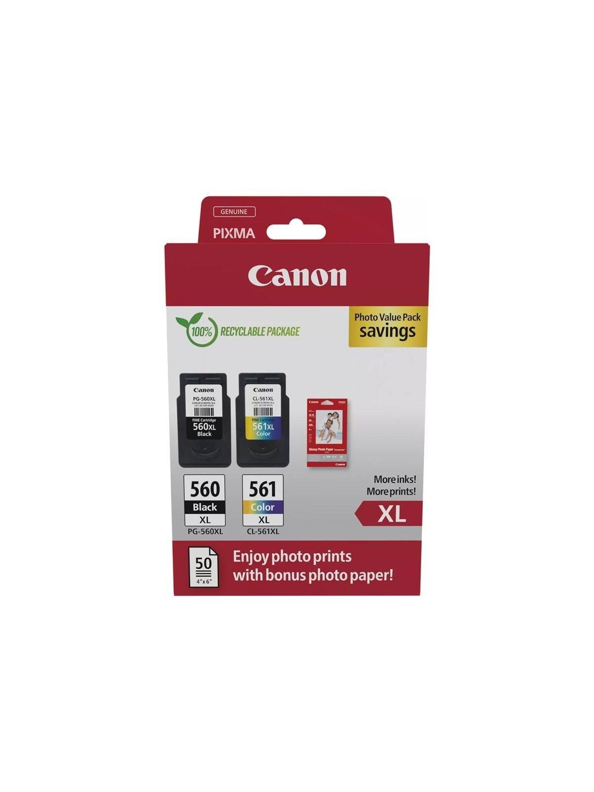 Canon Pg-560xl/cl-561xl / 3712c008 High Value Pack - Papier Fotopapier Und Etiketten