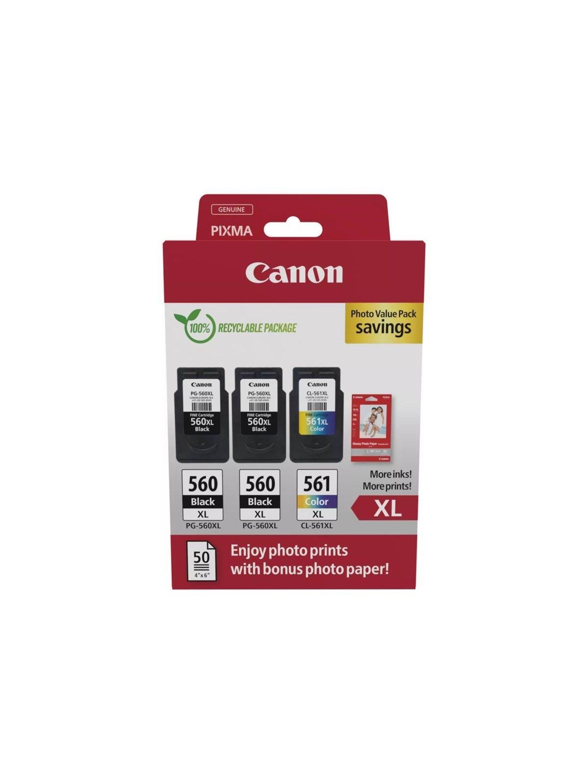 Canon Pg-560xlx2/cl-561xl / 3712c012 High Value Pack - Papier Fotopapier Und Etiketten