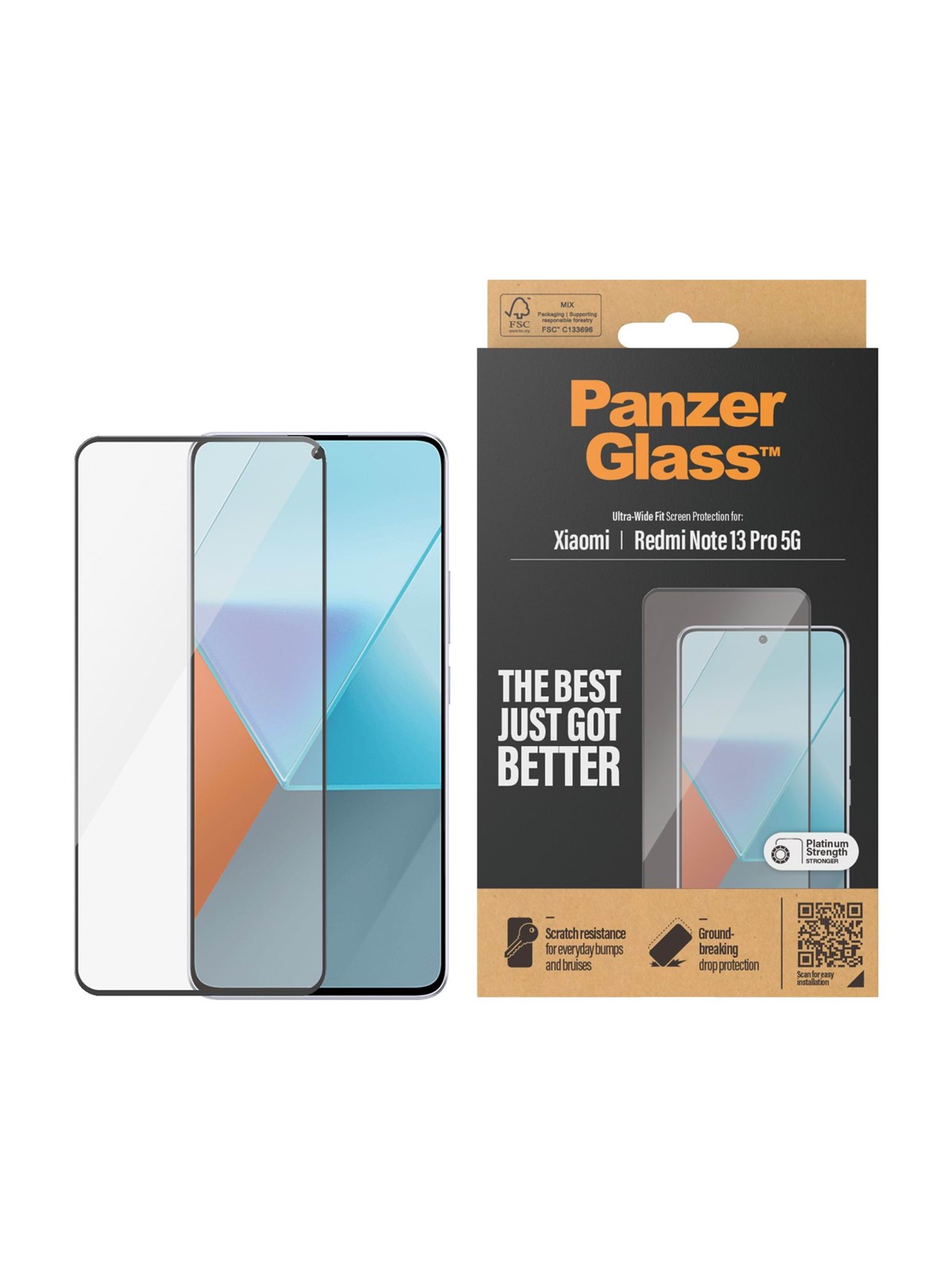 Panzerglass Screen Protector Xiaomi Redmi Note 13 Pro 5G | Ultra-wide Fit - Handys Schutzfolie - Panzer8071
