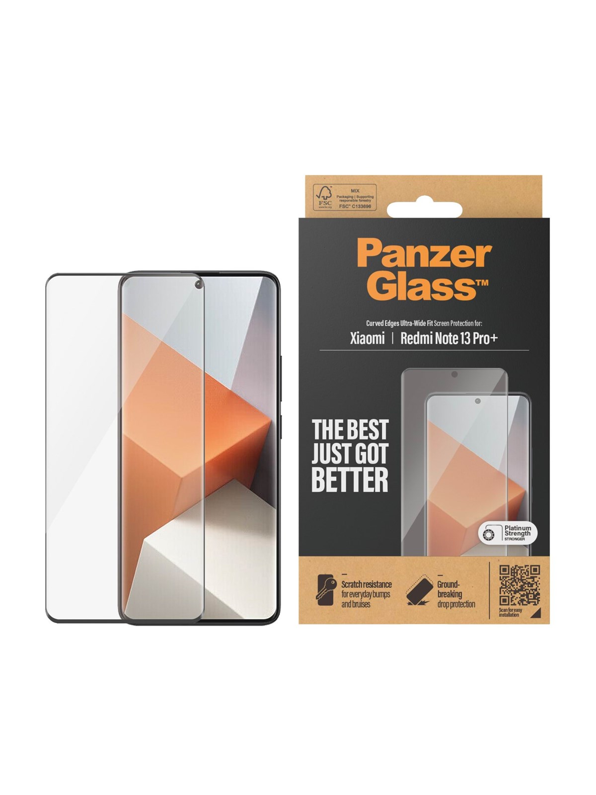 Panzerglass Screen Protector Xiaomi Redmi Note 13 Pro+ | Ultra-wide Fit - Handys Schutzfolie - Panzer8072